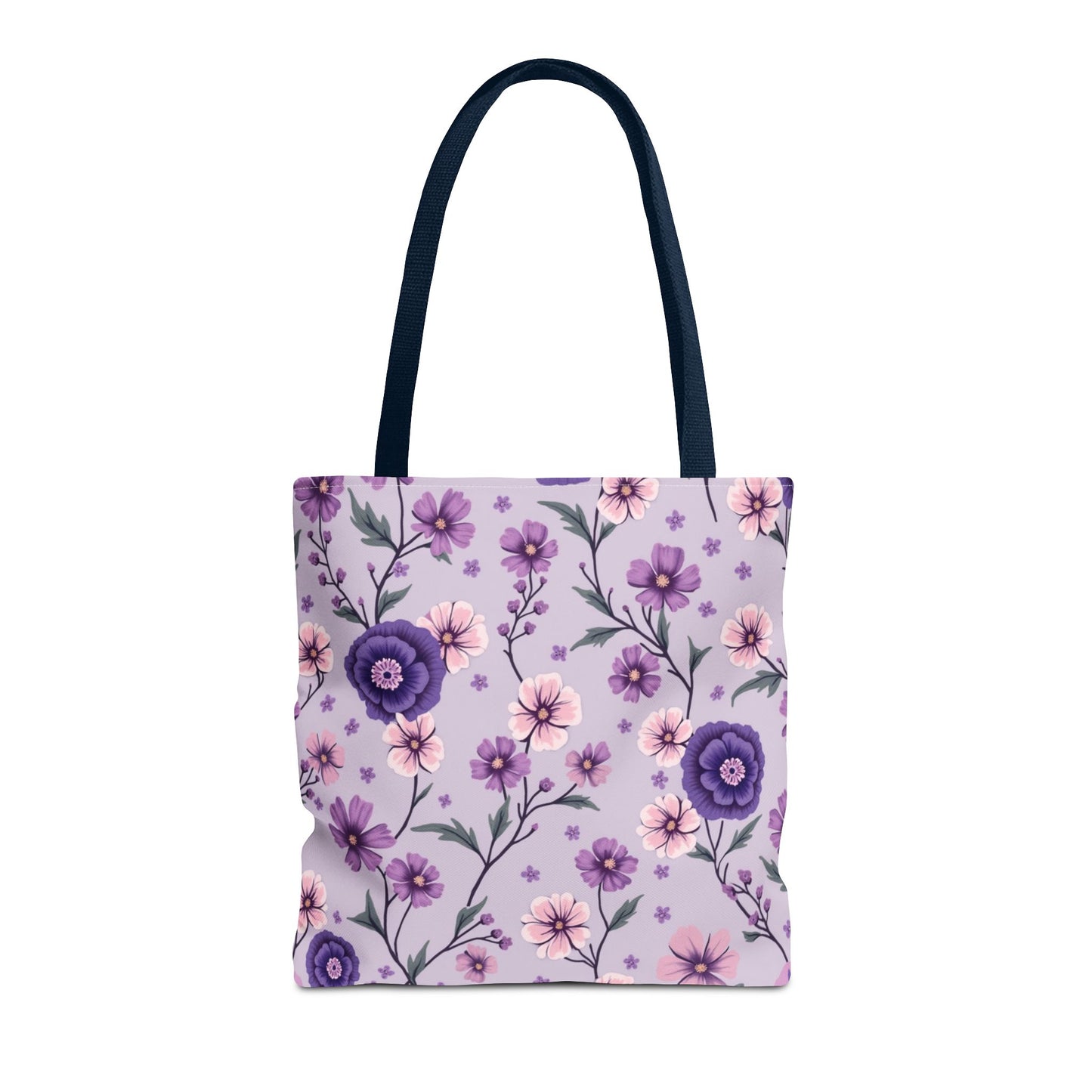 Floral Purple Tote Bag - Stylish and Eco-Friendly for Everyday Use