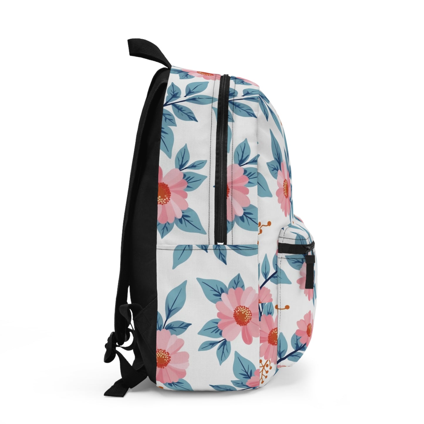 Bright Pink and Blue Floral Backpack for Stylish Travel and School