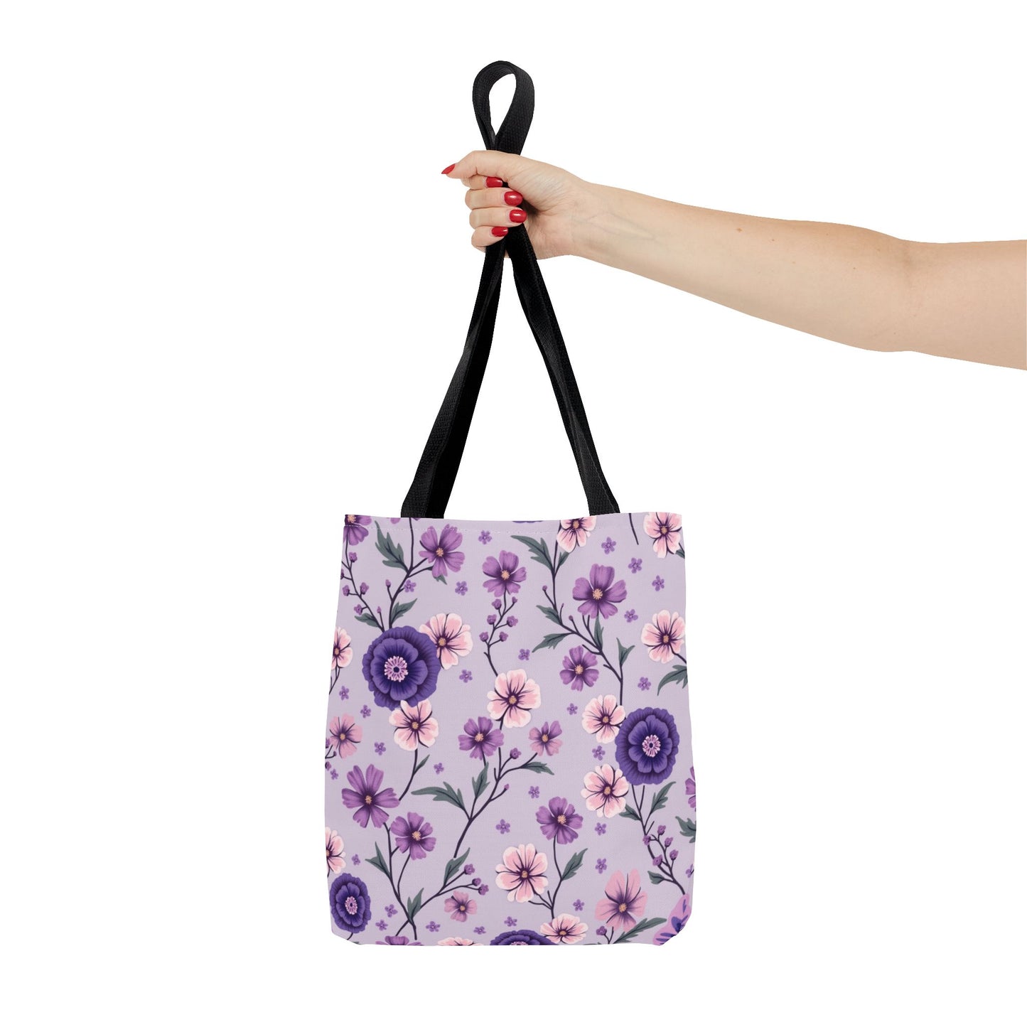 Floral Purple Tote Bag - Stylish and Eco-Friendly for Everyday Use