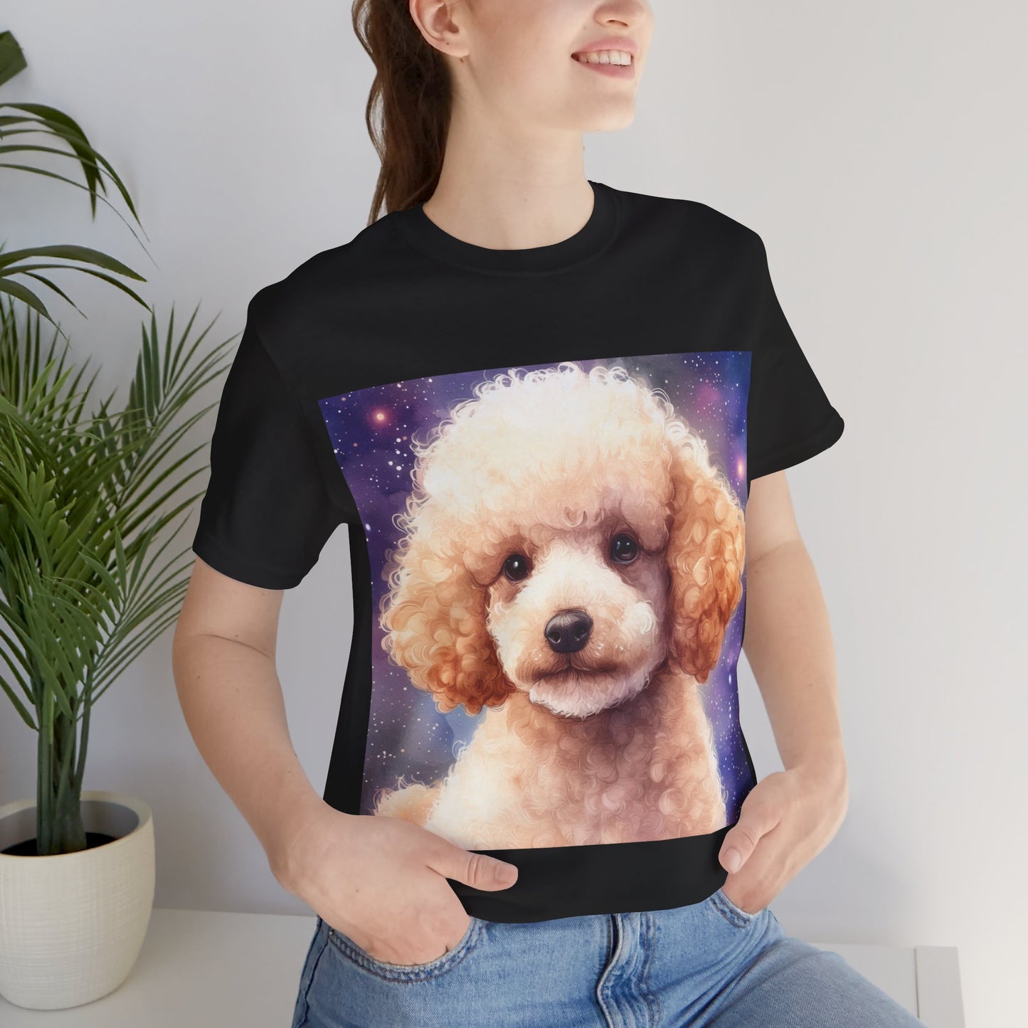 Fluffy Poodle Unisex Jersey Short Sleeve Tee