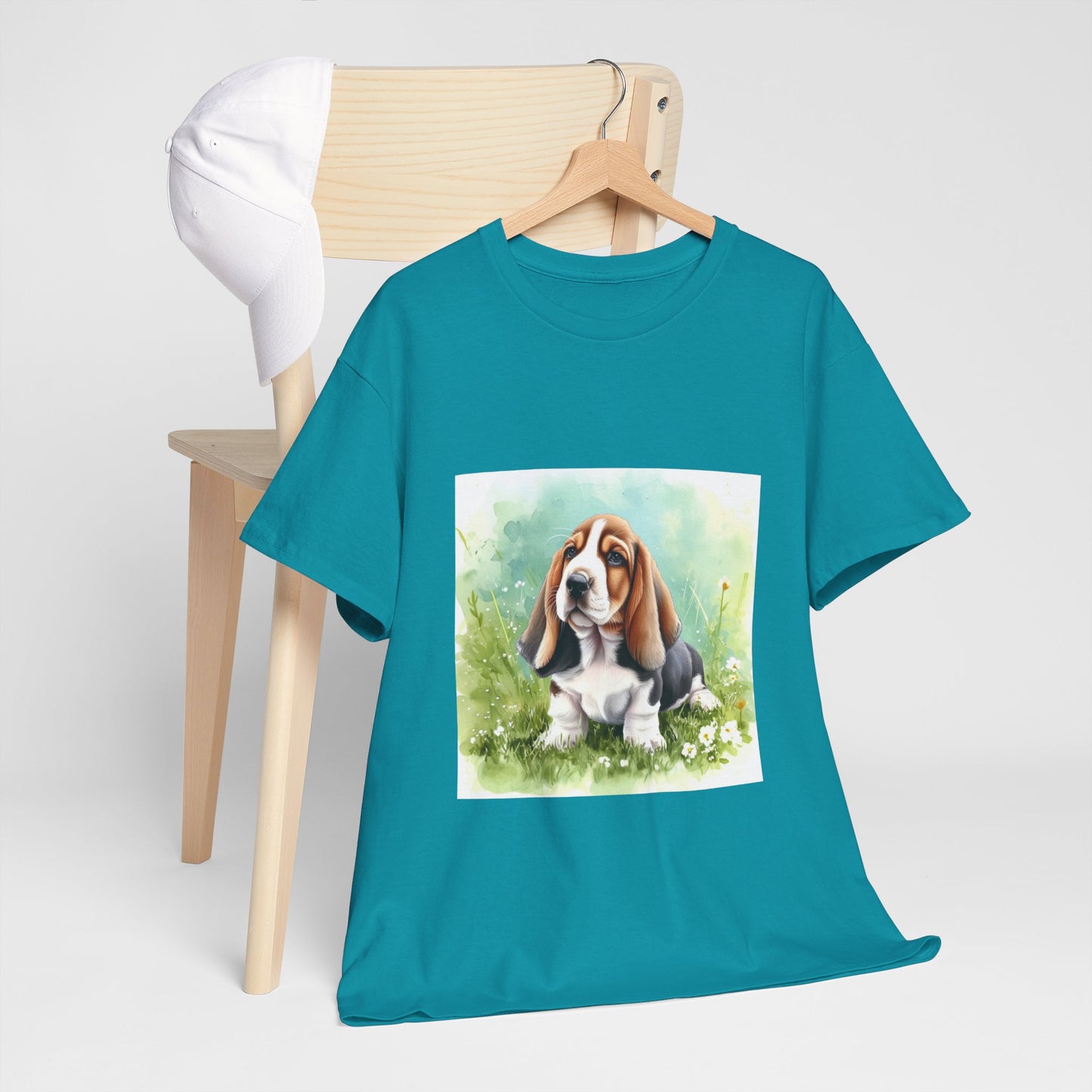 Basset Hound Unisex Heavy Cotton Tee