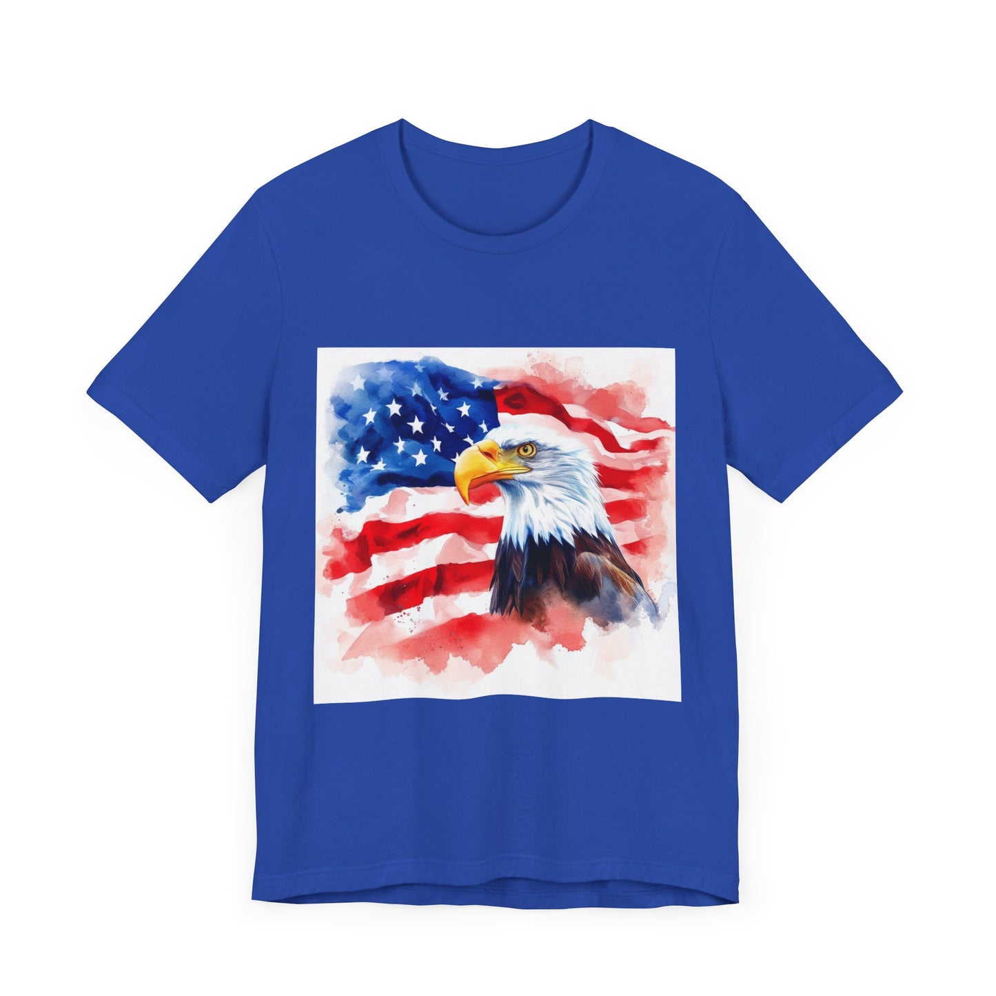 Patriotic Eagle Unisex Tee - American Flag Design