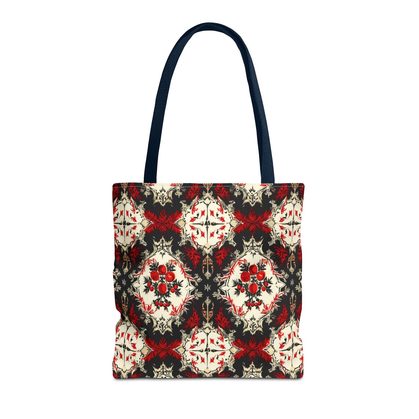 Dark Poinsettia Pattern Tote Bag (AOP)