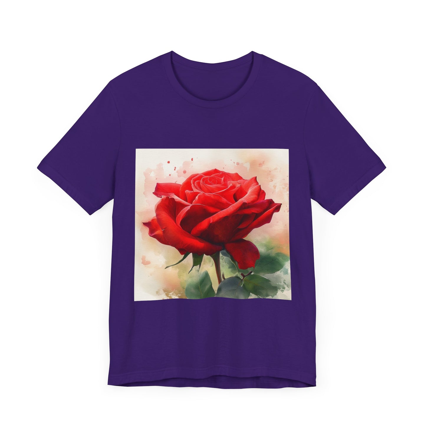Ruby Bliss Unisex Short Sleeve Tee - Floral Art Top for Nature Lovers