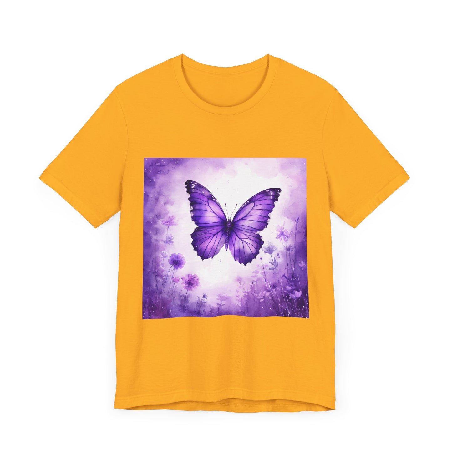 Lavender Flutter Unisex Short Sleeve Tee - Nature Inspired T-Shirt for Relaxed Days