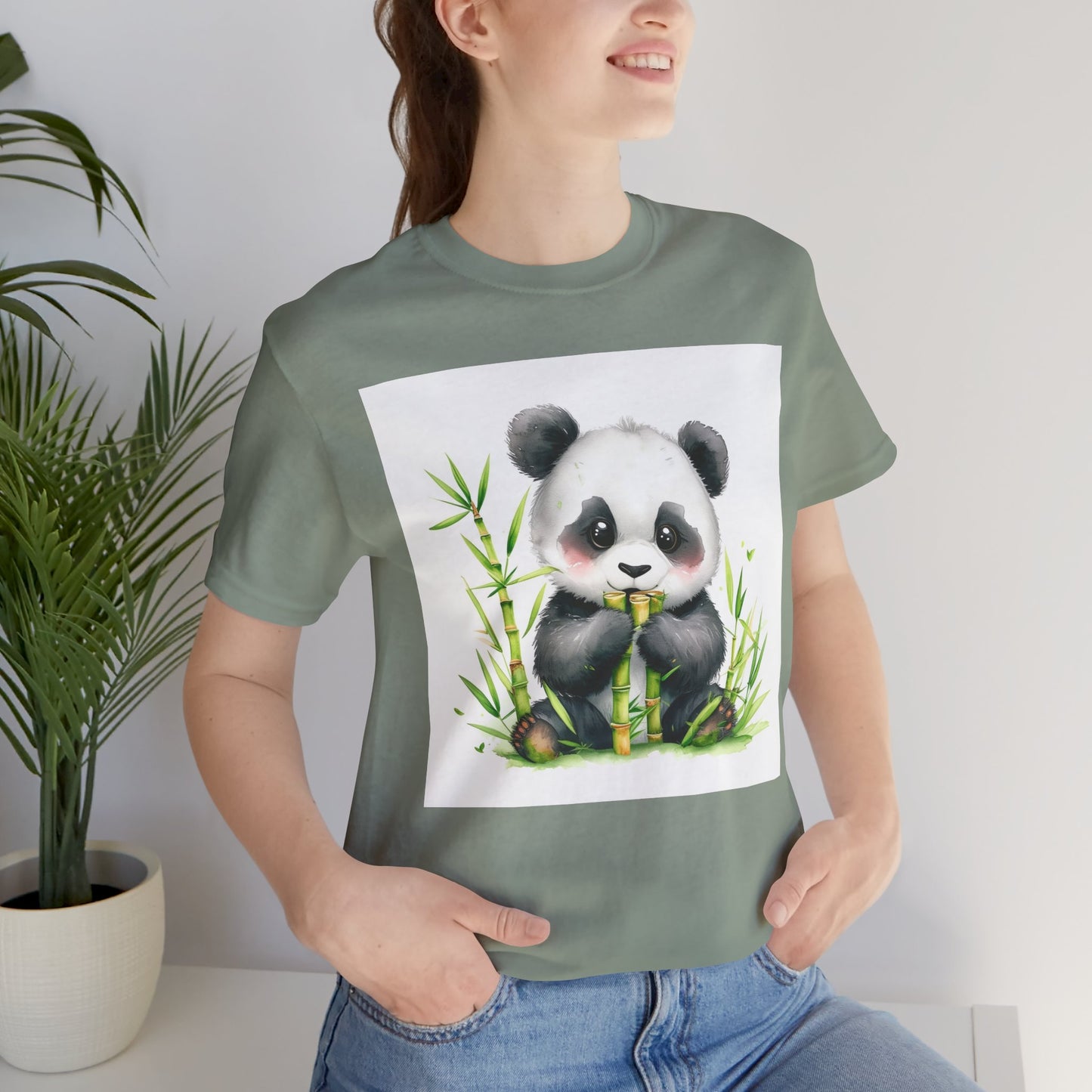 Cute Panda Snack Time Unisex T-Shirt