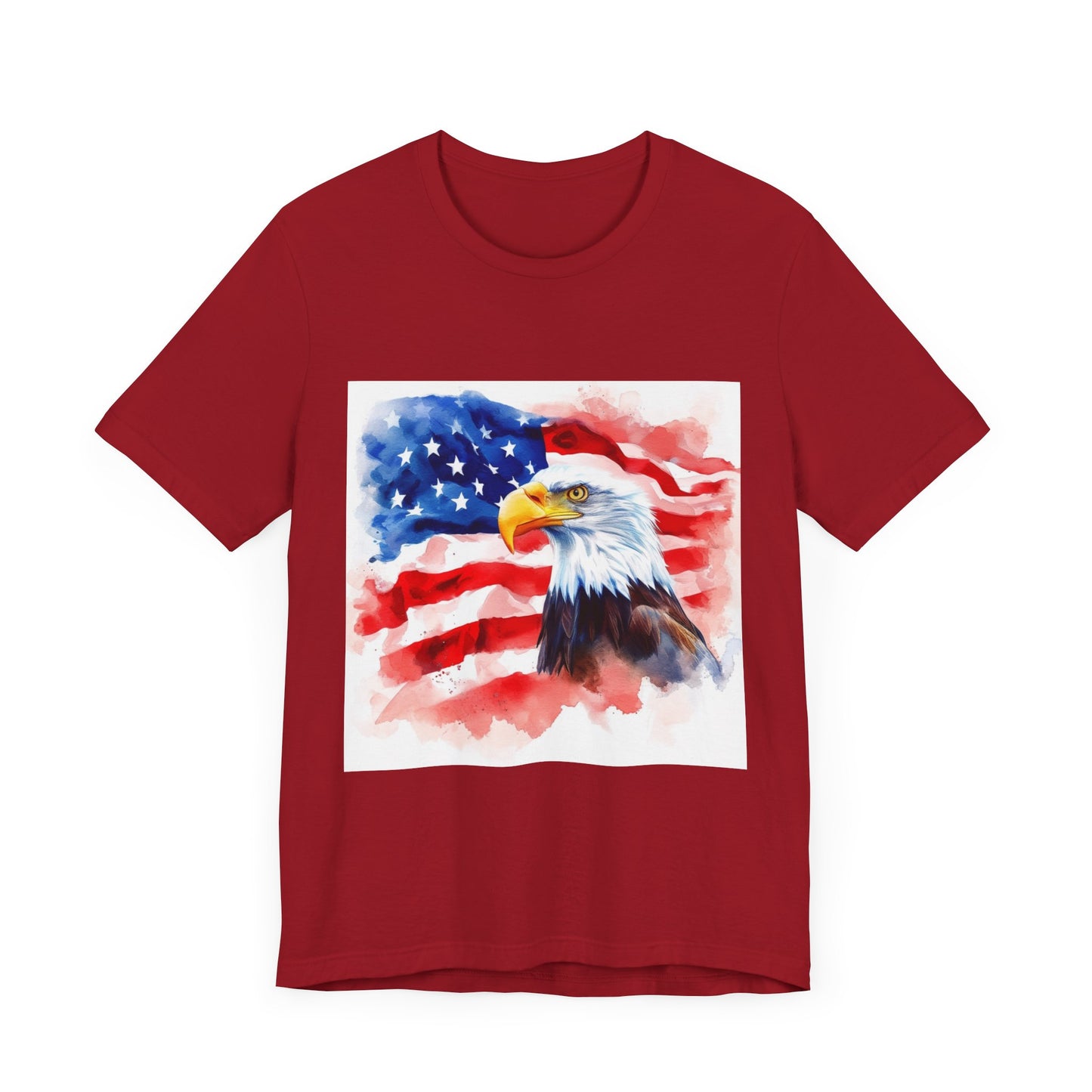 Patriotic Eagle Unisex Tee - American Flag Design