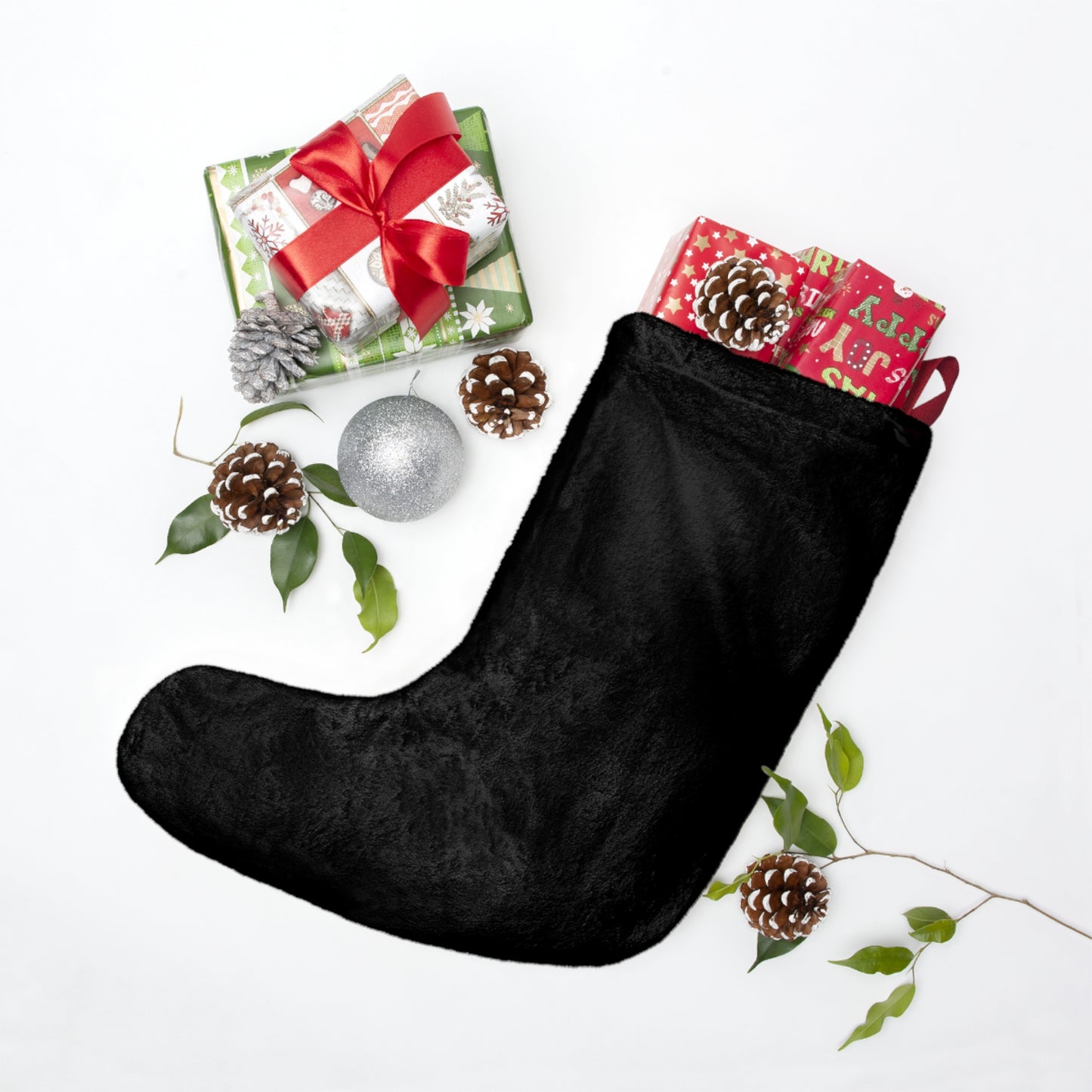 Red and Black Christmas Stockings
