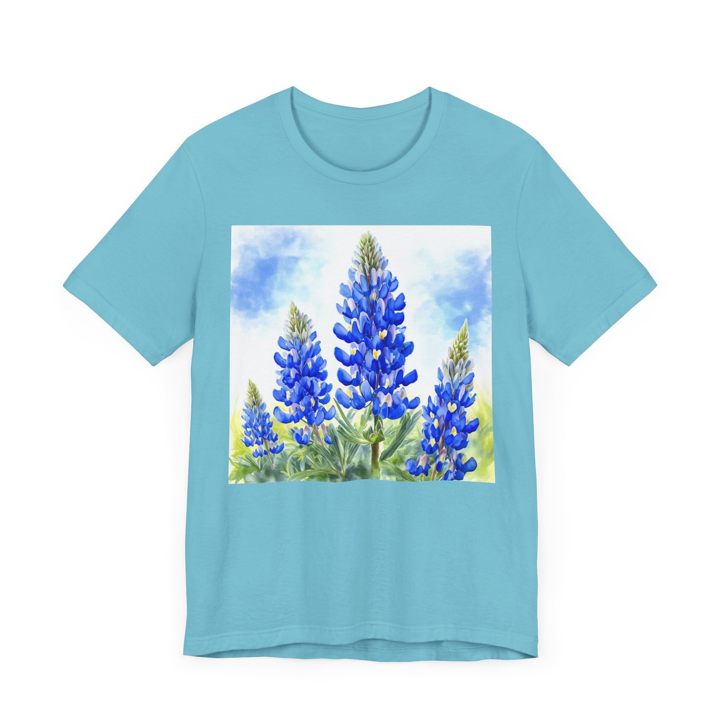 Bluebonnet Fields Unisex Jersey Short Sleeve Tee - Nature Inspired Botanical Art