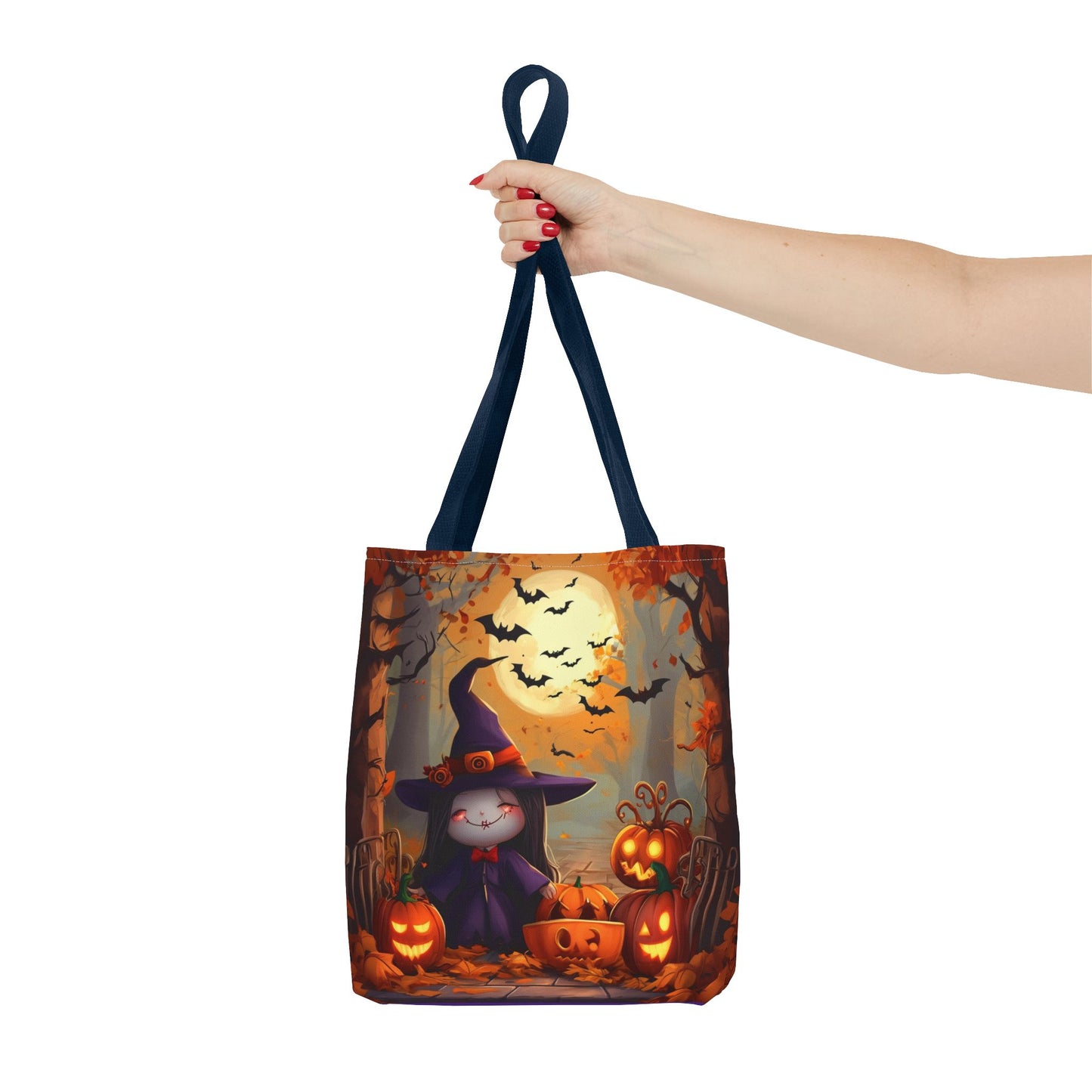 Spooky Cute Witch Tote Bag (AOP)