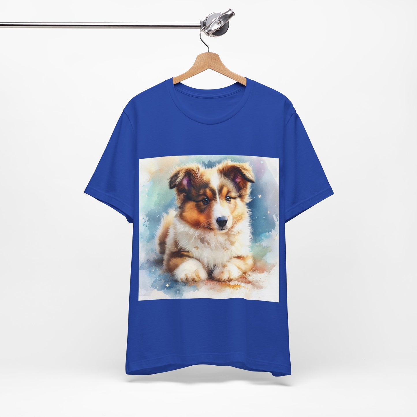 Watercolor Shetland Sheepdog Unisex Jersey Short Sleeve Tee