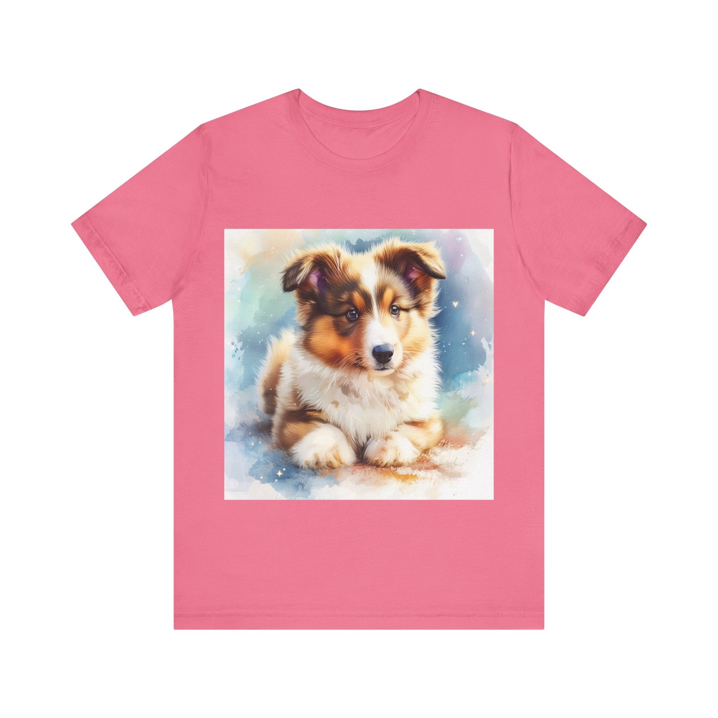 Watercolor Shetland Sheepdog Unisex Jersey Short Sleeve Tee