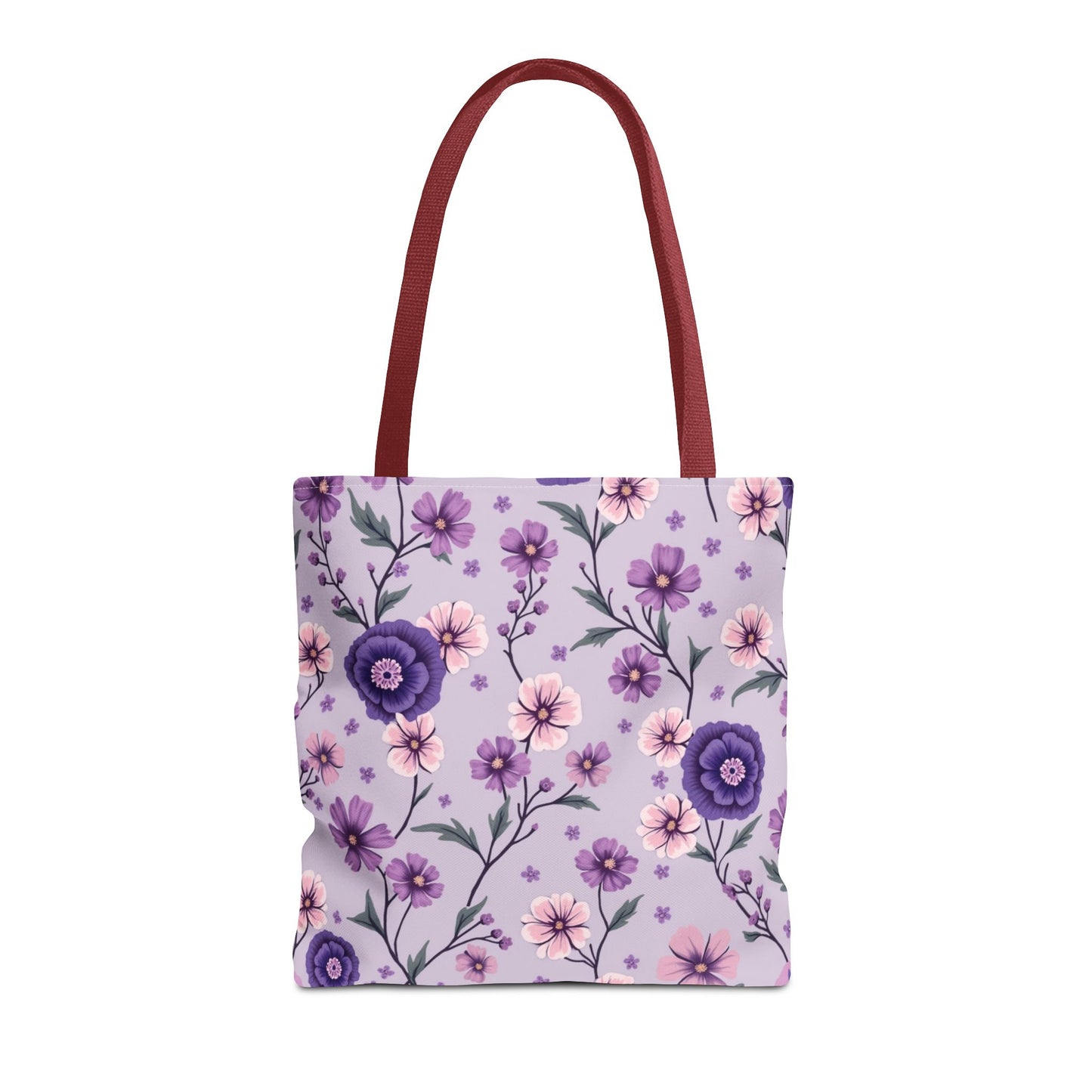 Floral Purple Tote Bag - Stylish and Eco-Friendly for Everyday Use