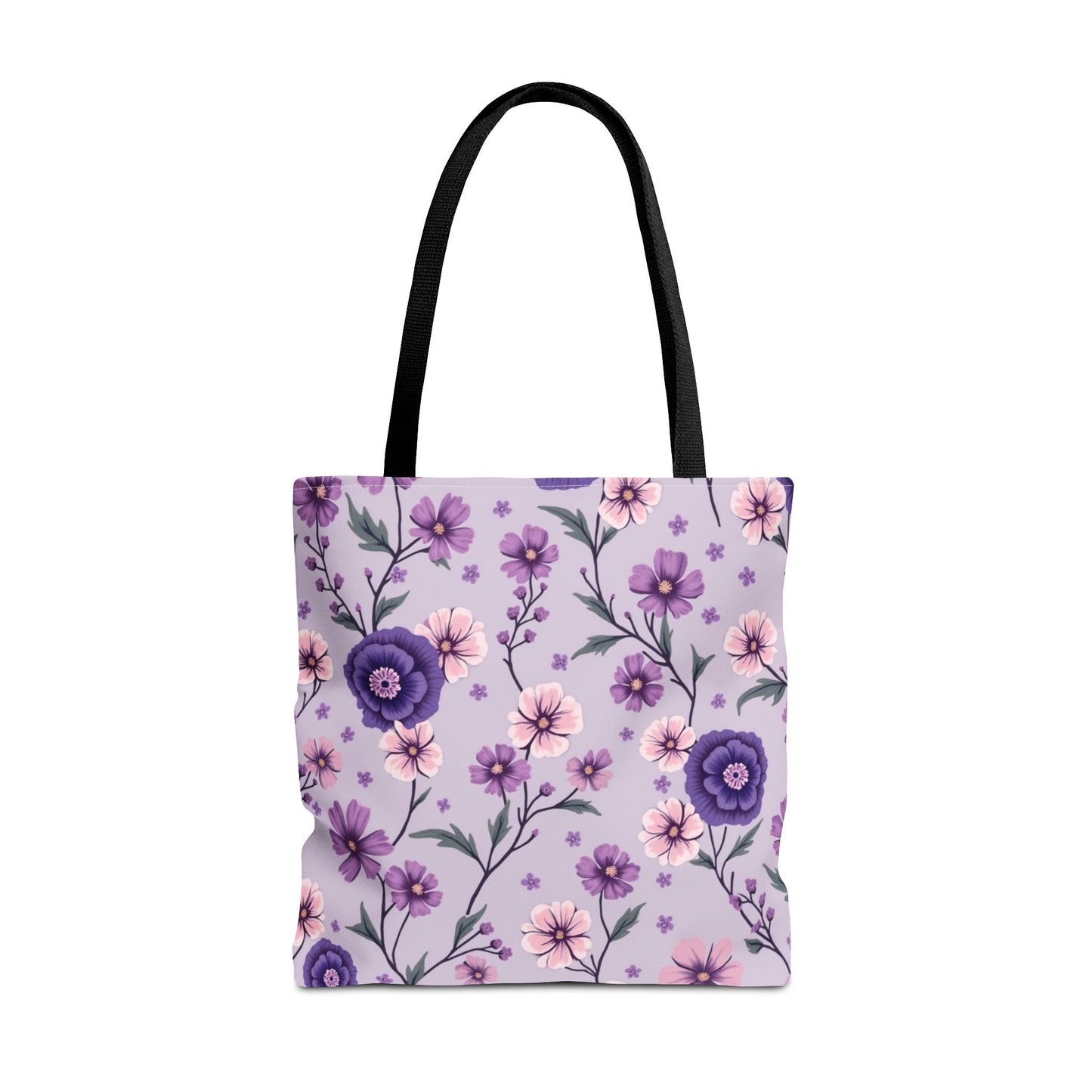 Floral Purple Tote Bag - Stylish and Eco-Friendly for Everyday Use