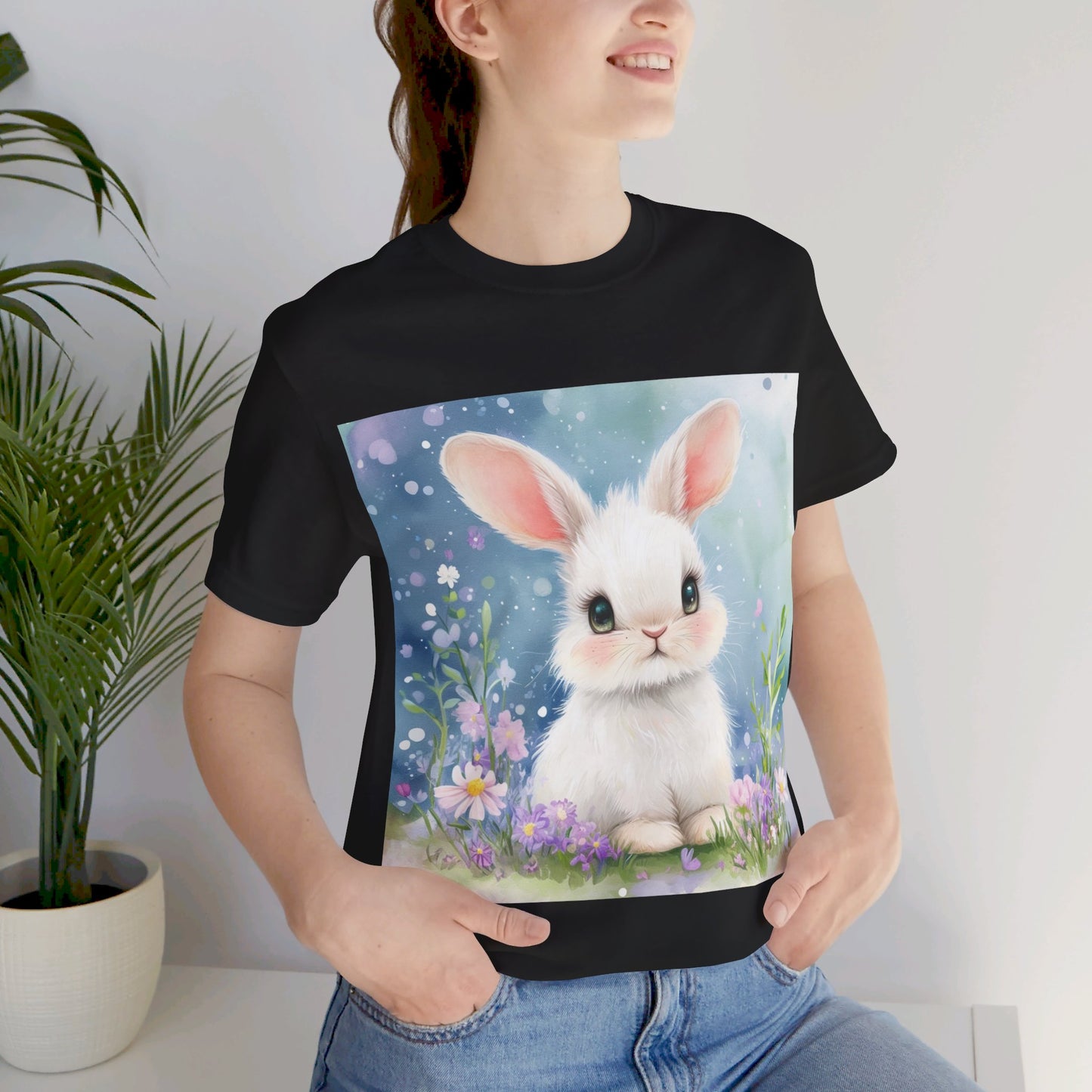Adorable Bunny Unisex Jersey Short Sleeve Tee