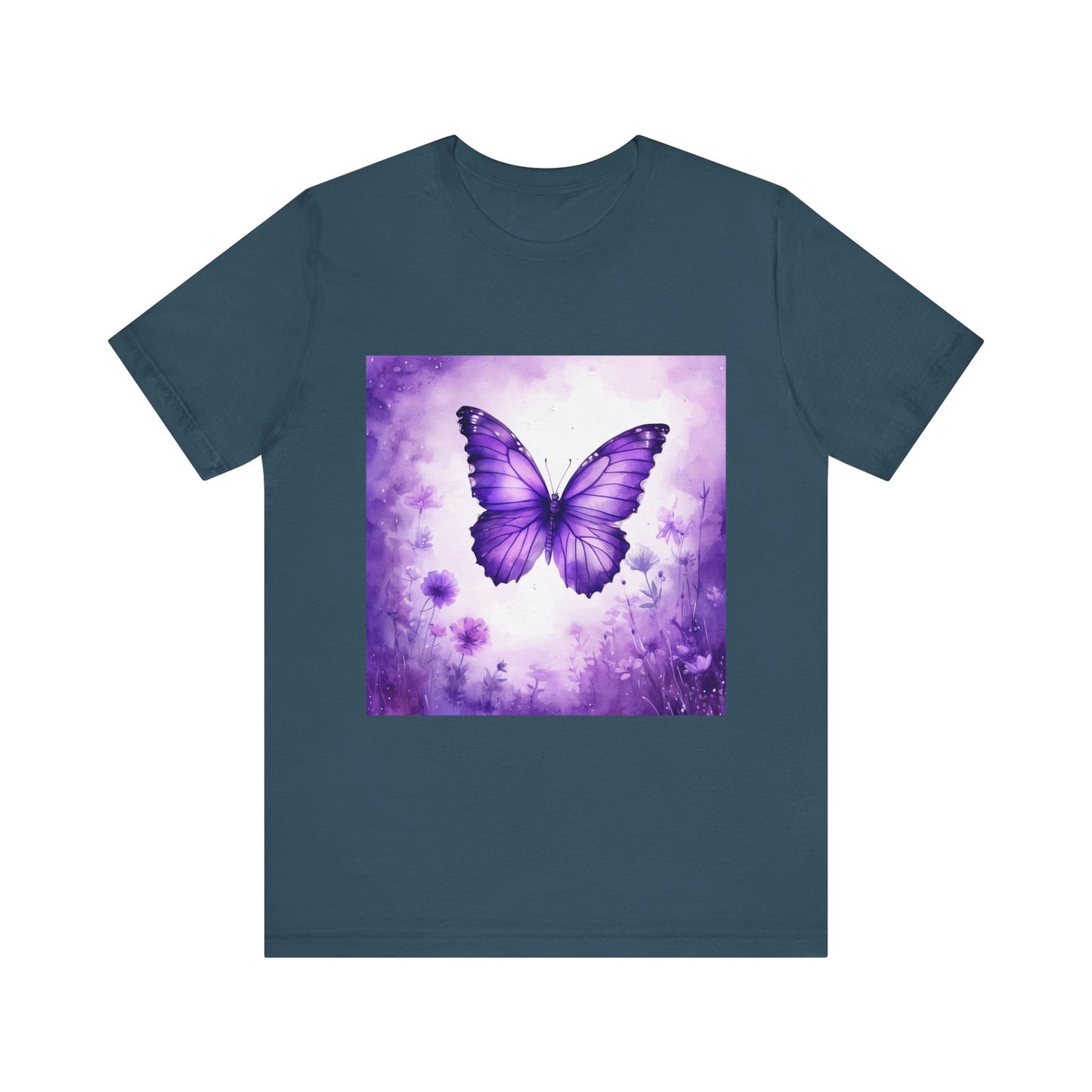 Lavender Flutter Unisex Short Sleeve Tee - Nature Inspired T-Shirt for Relaxed Days