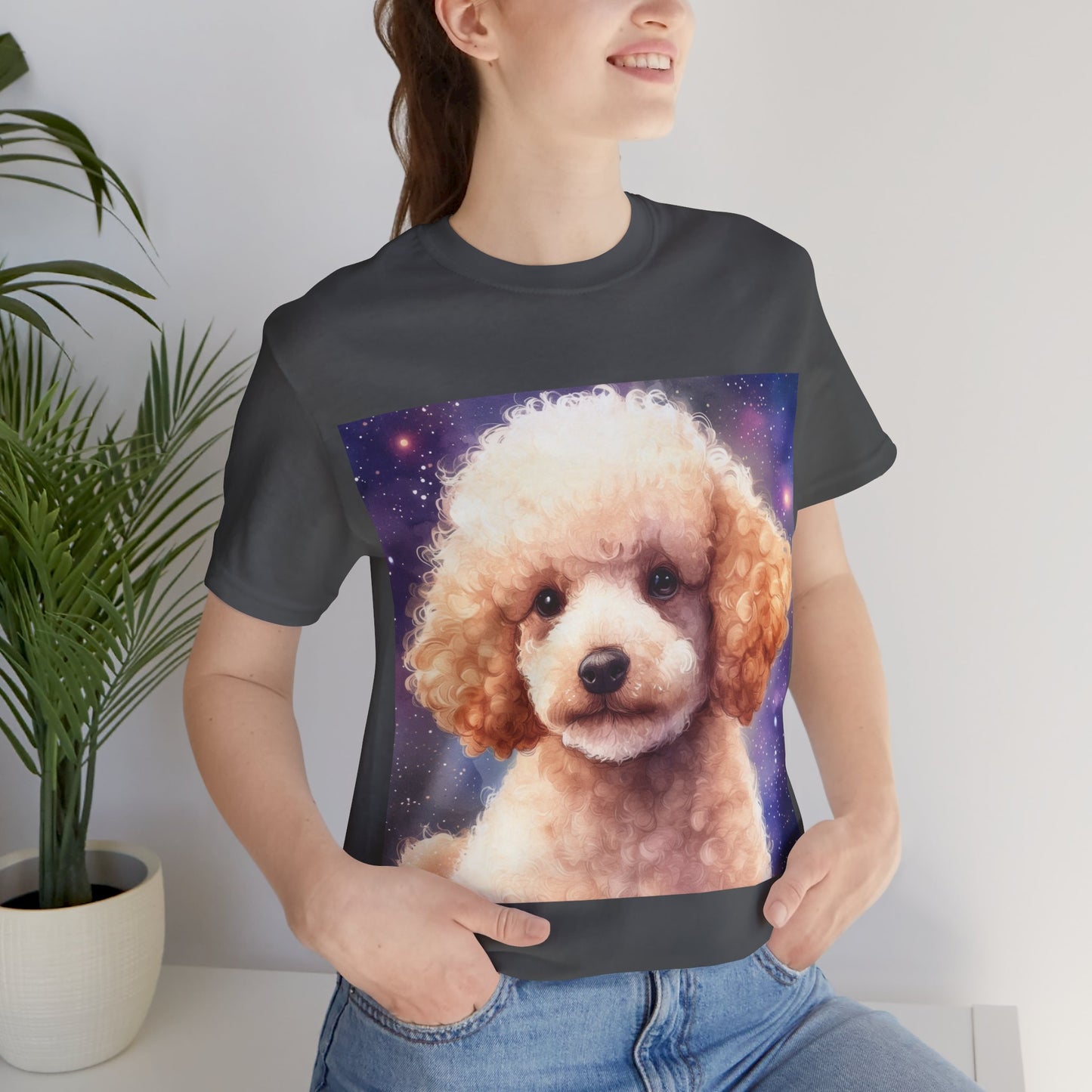 Fluffy Poodle Unisex Jersey Short Sleeve Tee