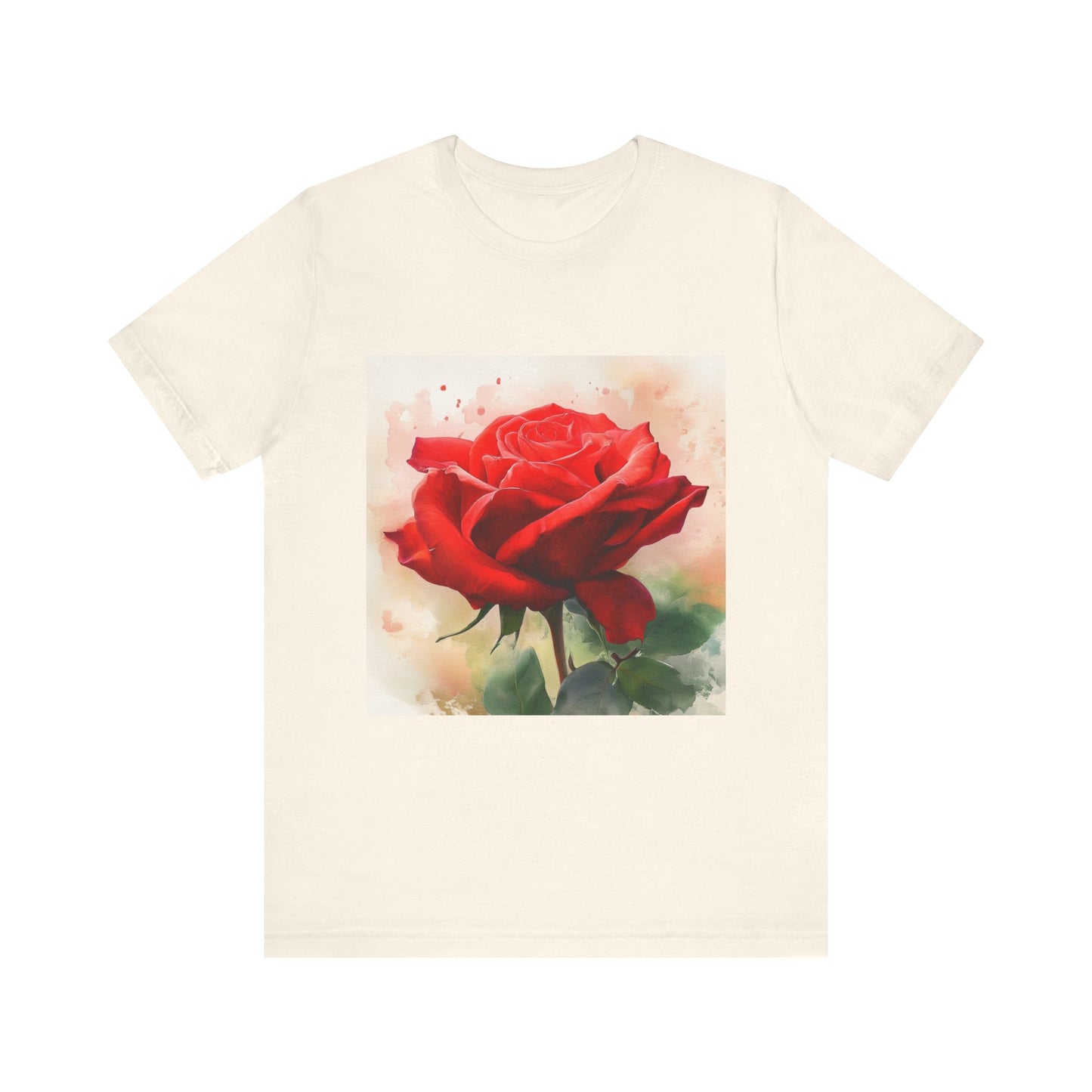 Ruby Bliss Unisex Short Sleeve Tee - Floral Art Top for Nature Lovers
