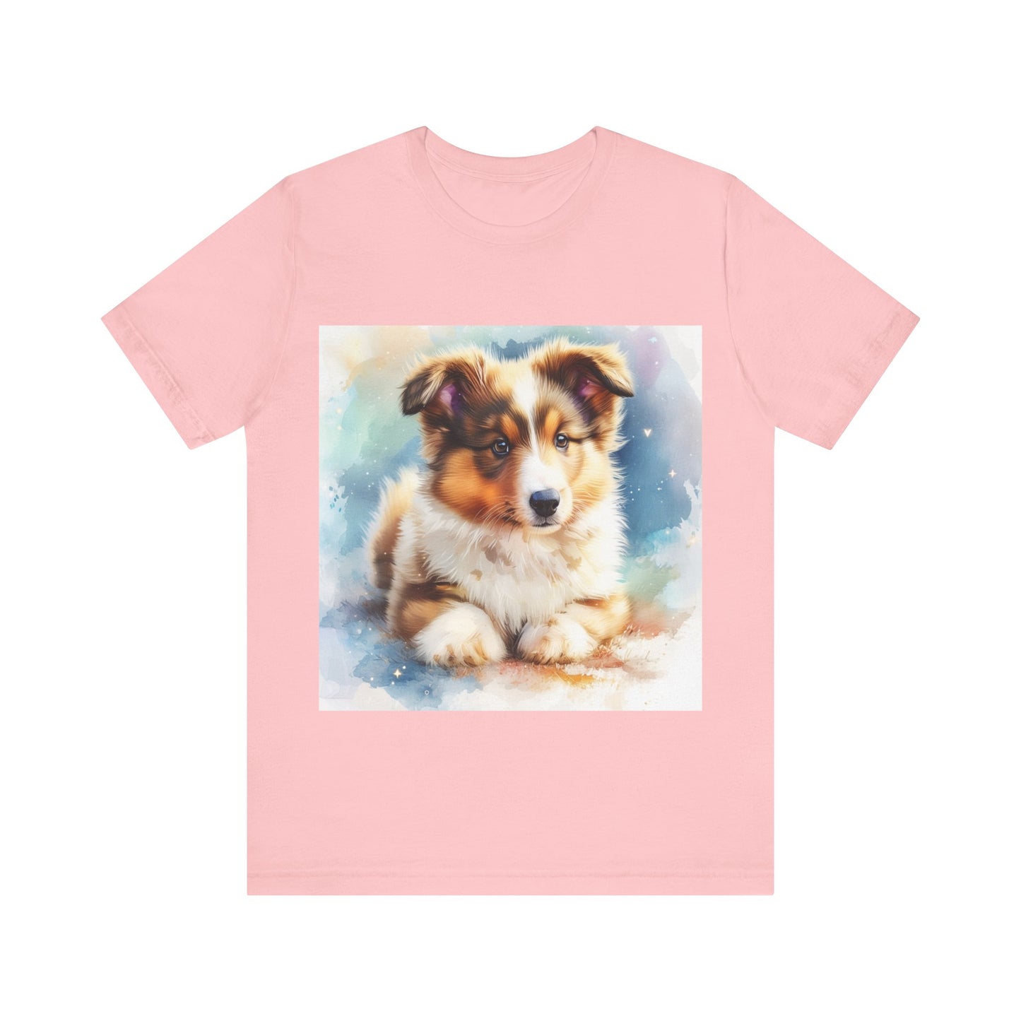 Watercolor Shetland Sheepdog Unisex Jersey Short Sleeve Tee