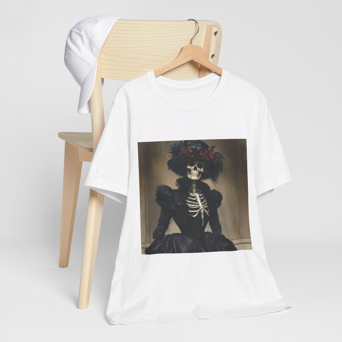 Creepy victorian Skeleton Unisex Jersey Short Sleeve Tee