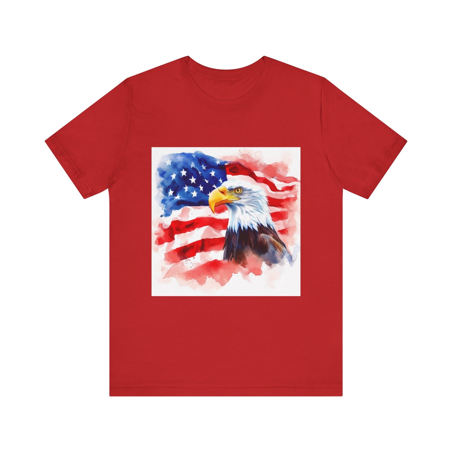 Patriotic Eagle Unisex Tee - American Flag Design