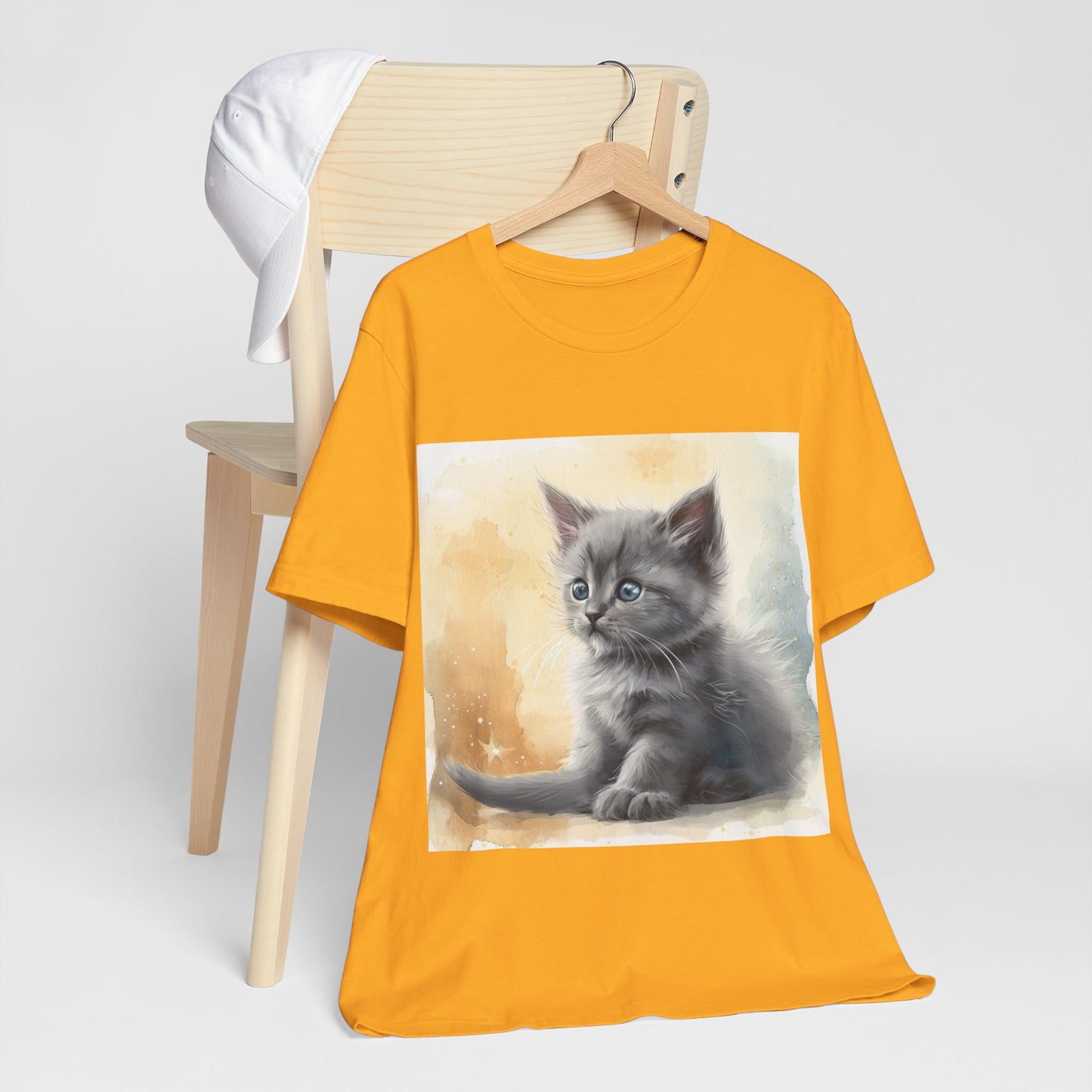 Fluffy Gray Kitten Unisex Jersey Short Sleeve Tee