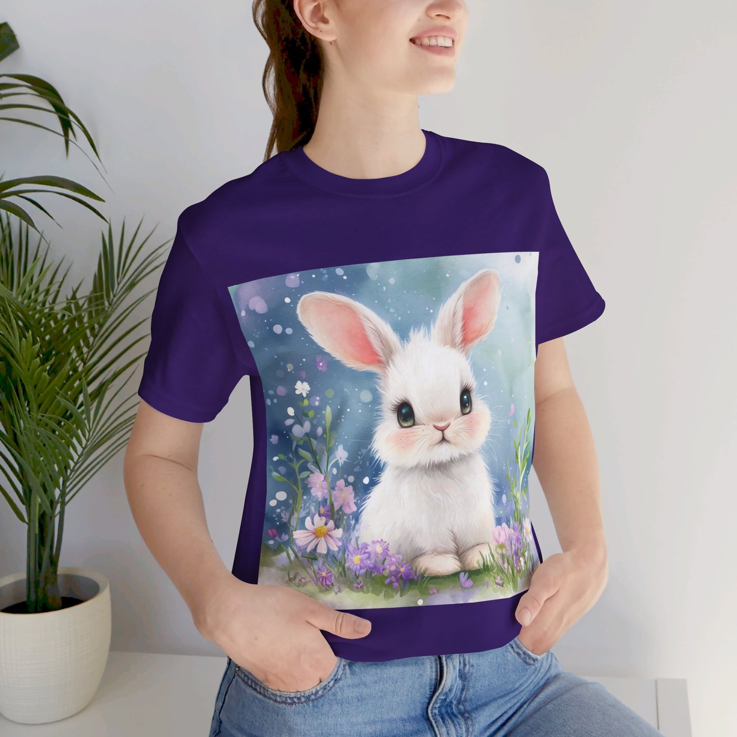Adorable Bunny Unisex Jersey Short Sleeve Tee