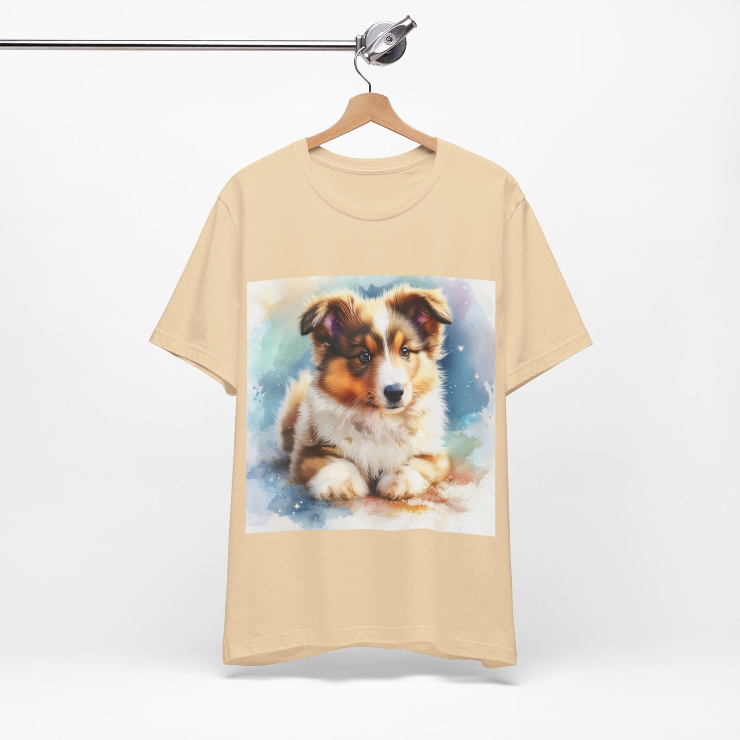 Watercolor Shetland Sheepdog Unisex Jersey Short Sleeve Tee