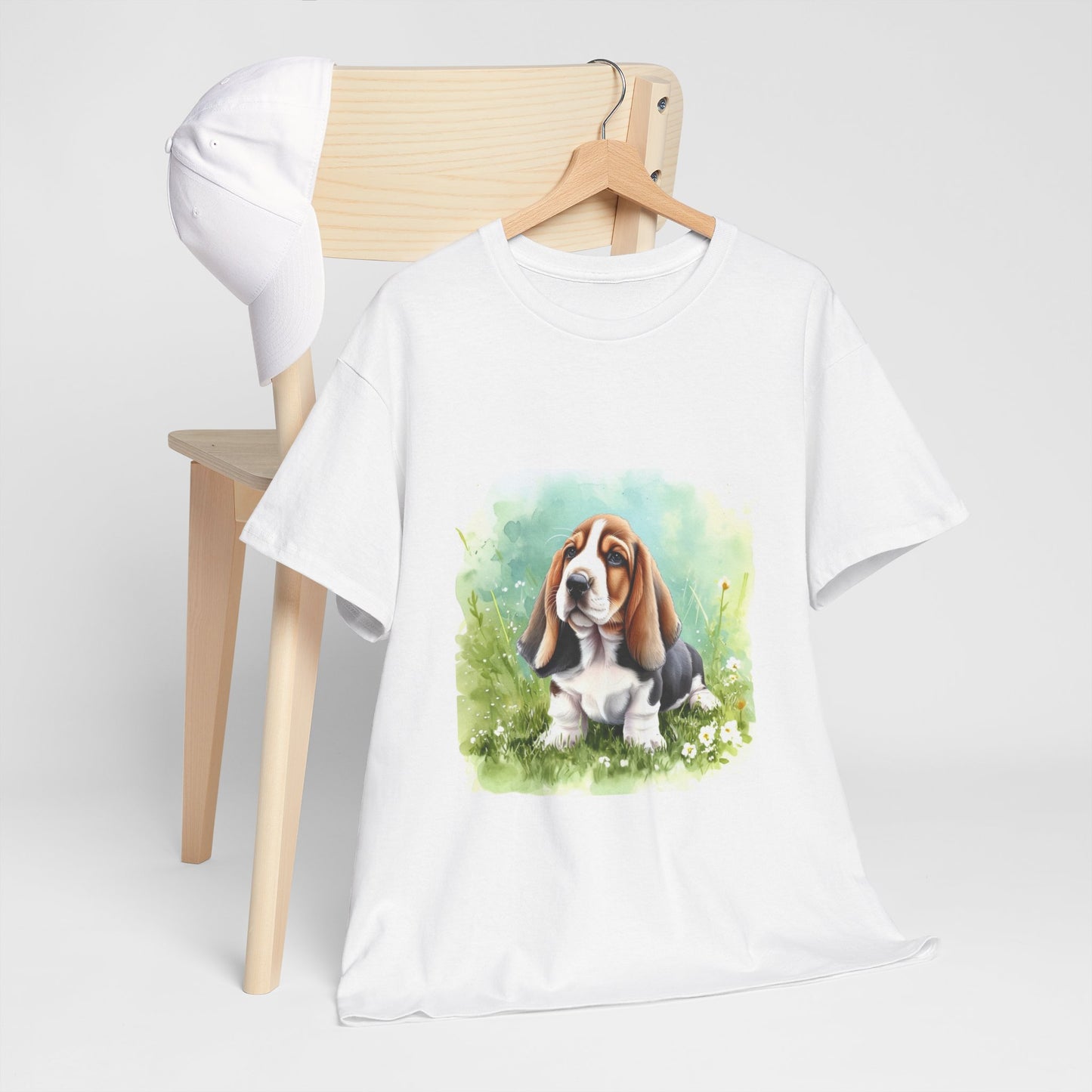 Basset Hound Unisex Heavy Cotton Tee