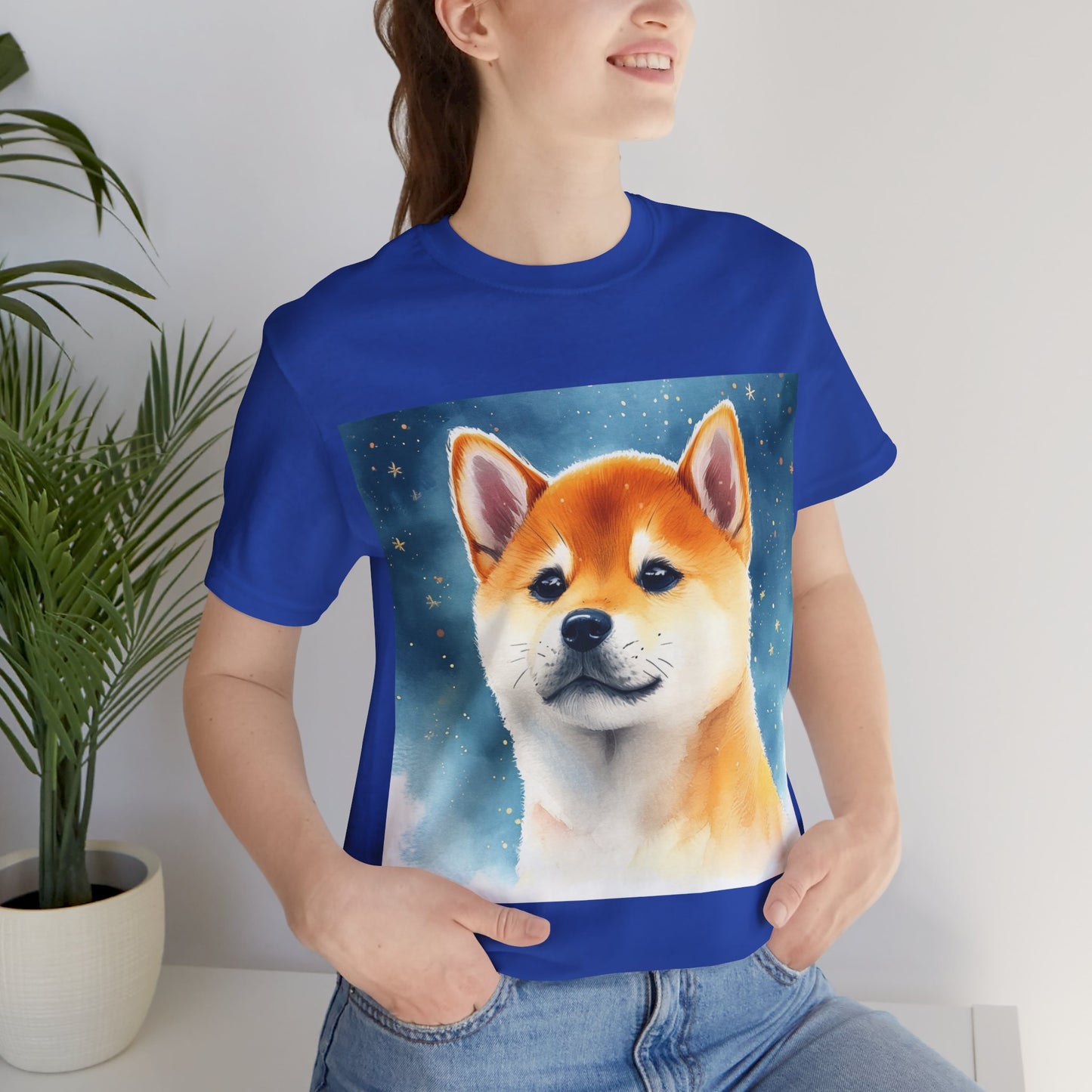 Starry Shiba Inu Unisex Jersey Short Sleeve Tee