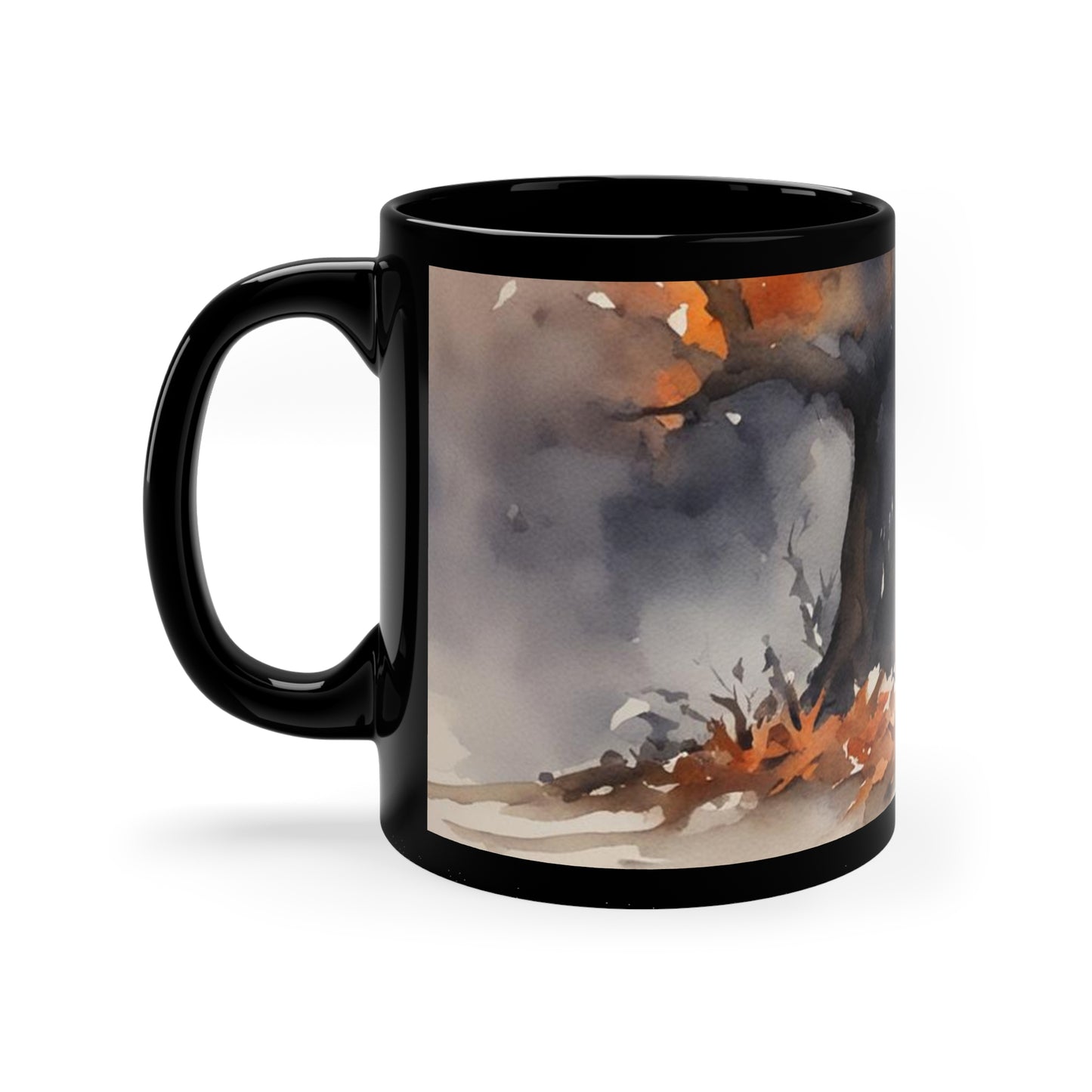 Jacko-lantern Black Cat Halloween 11oz Black Mug