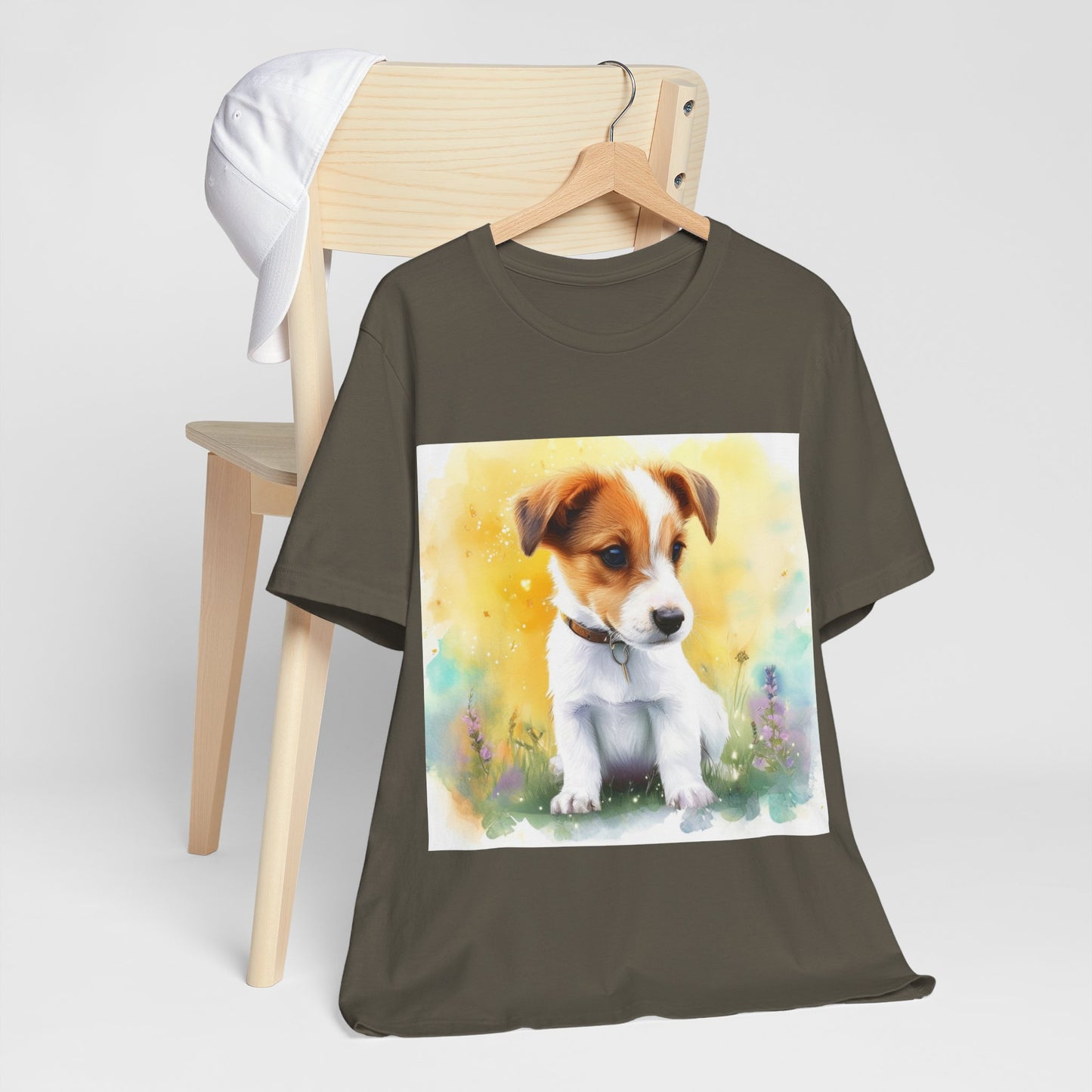 Fuzzy Jack Russell Unisex Jersey Short Sleeve Tee