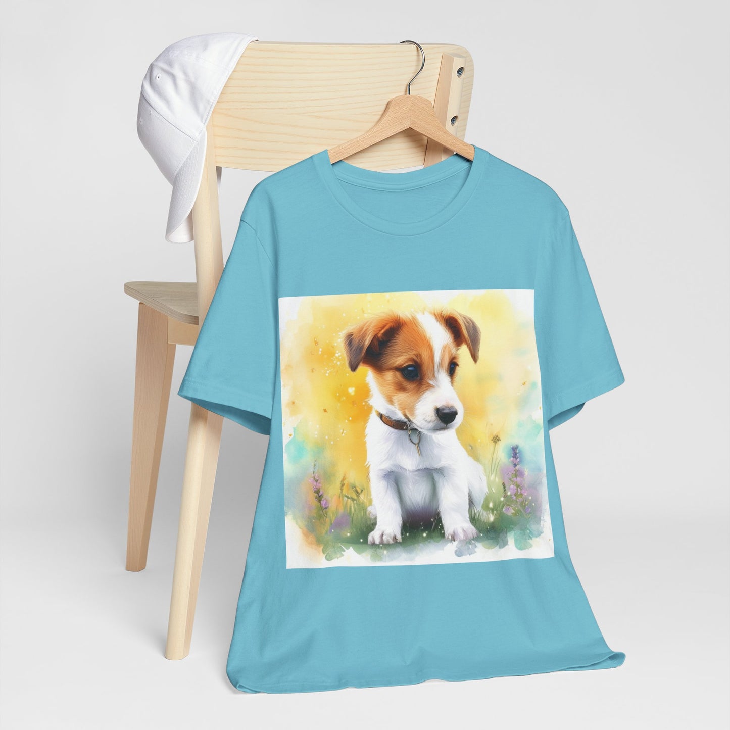 Fuzzy Jack Russell Unisex Jersey Short Sleeve Tee