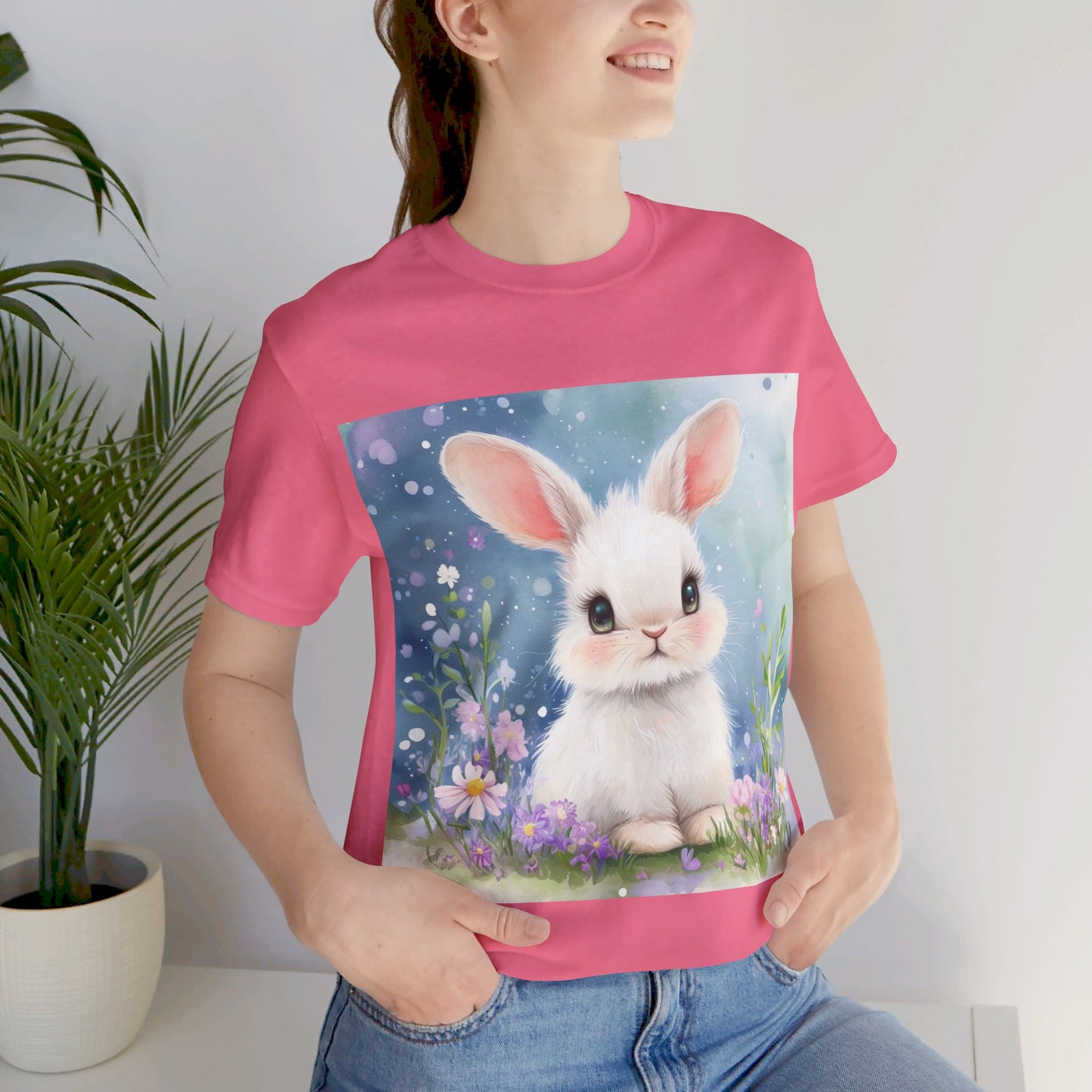 Adorable Bunny Unisex Jersey Short Sleeve Tee