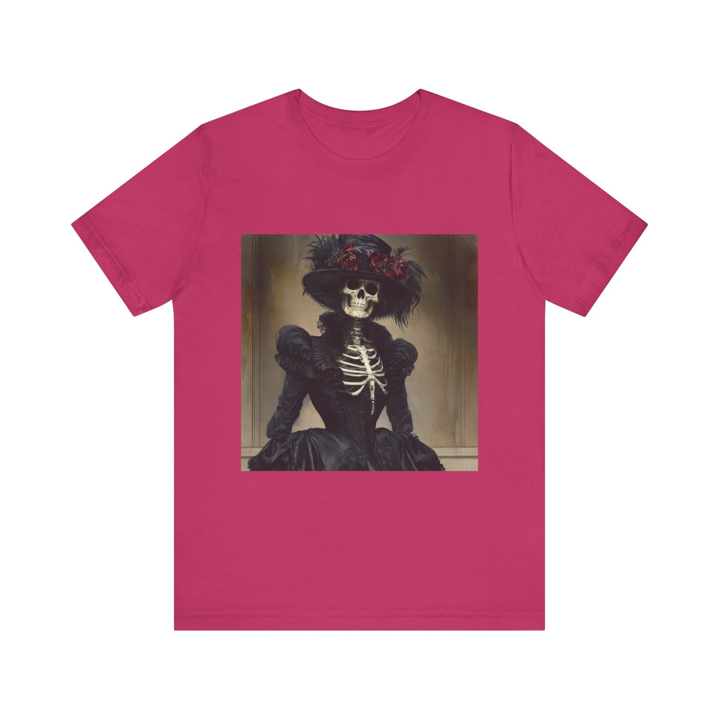 Creepy victorian Skeleton Unisex Jersey Short Sleeve Tee