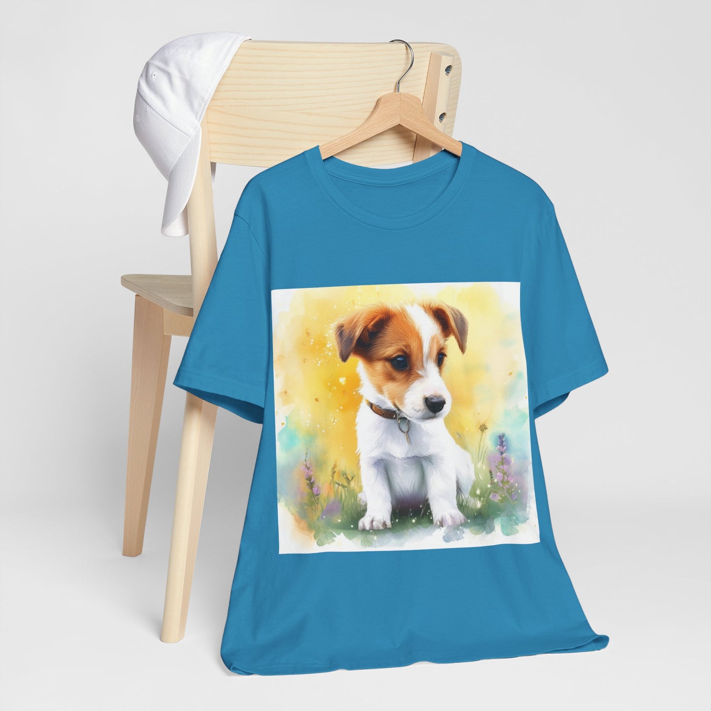 Fuzzy Jack Russell Unisex Jersey Short Sleeve Tee