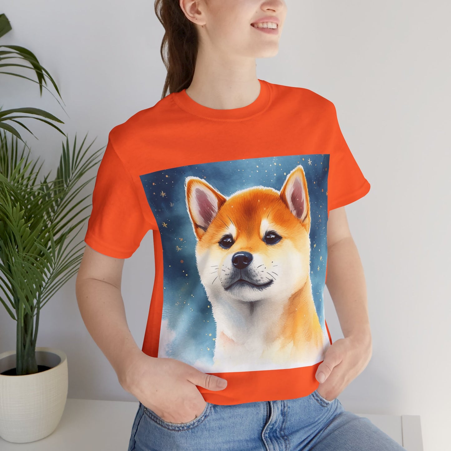 Starry Shiba Inu Unisex Jersey Short Sleeve Tee