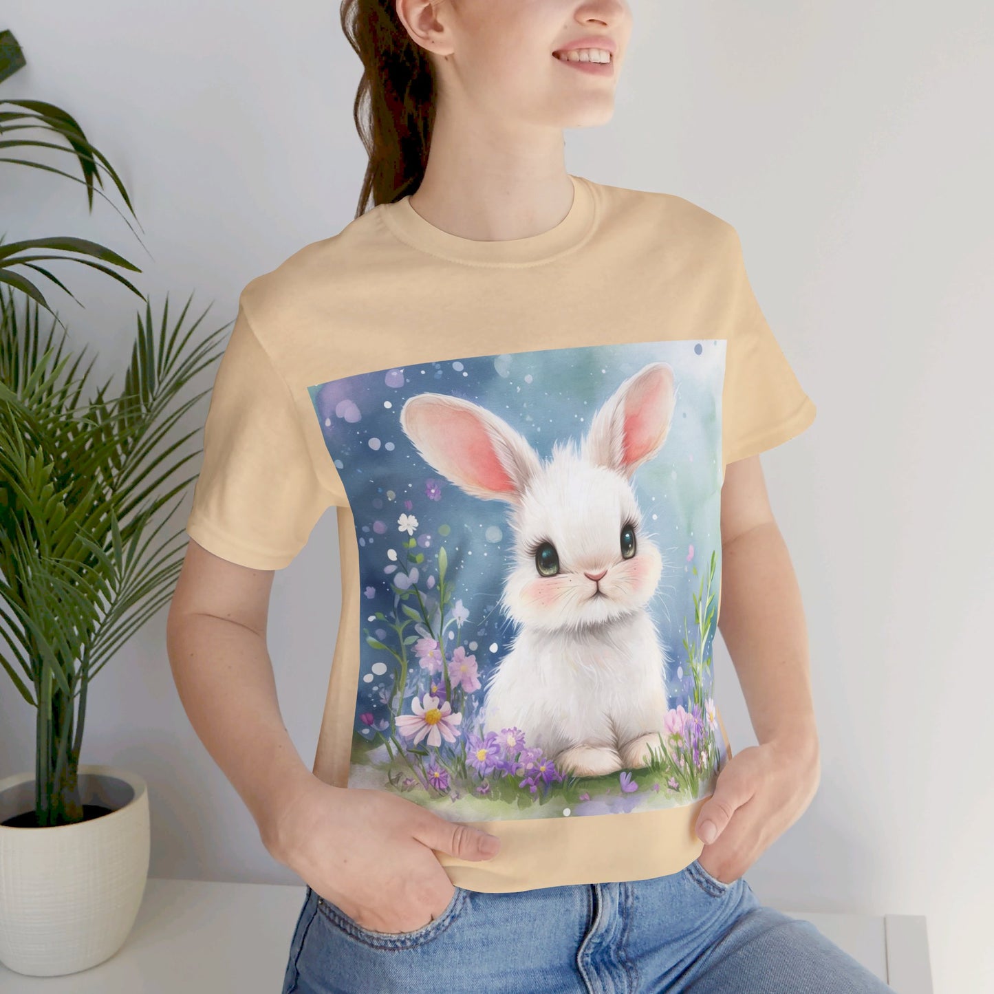 Adorable Bunny Unisex Jersey Short Sleeve Tee