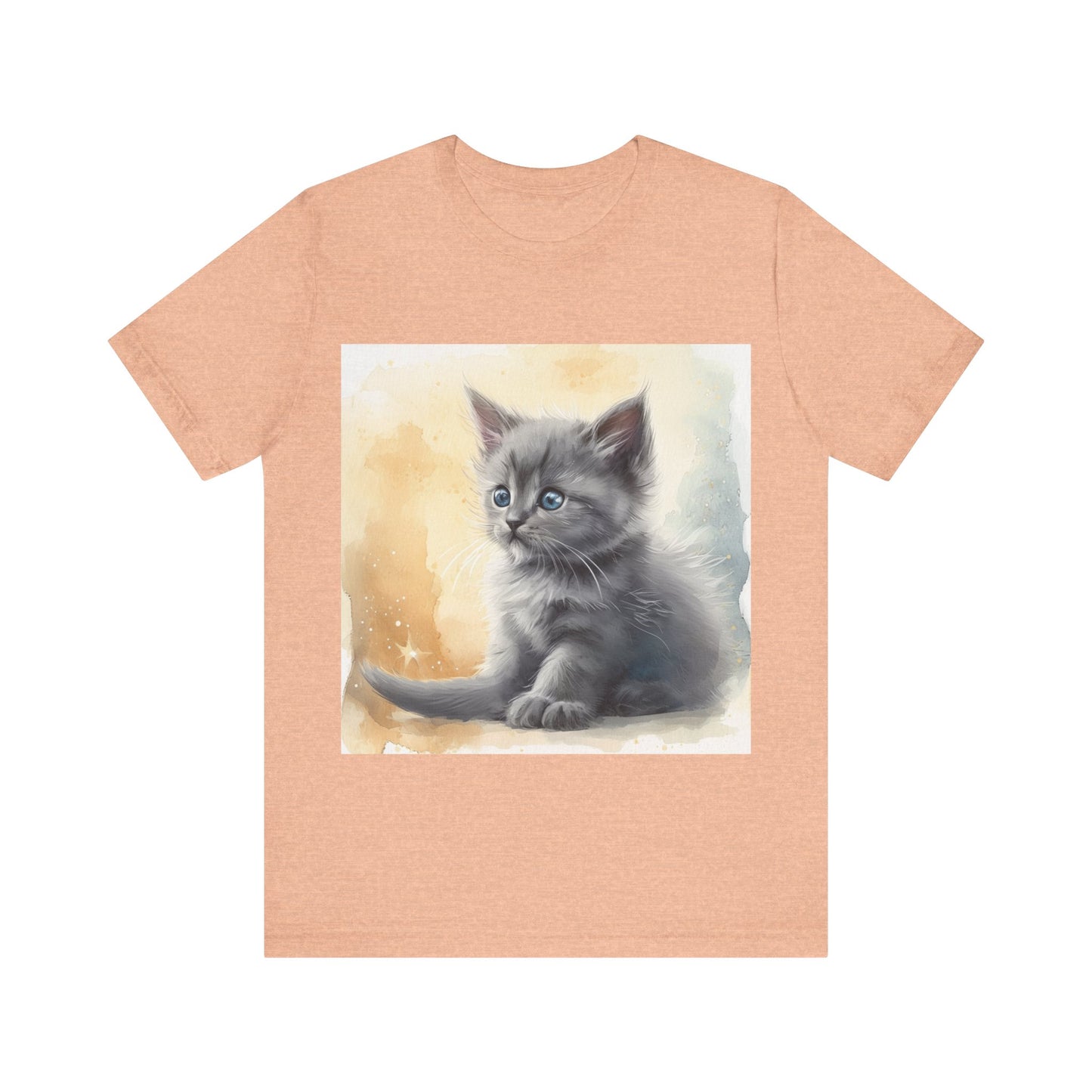 Fluffy Gray Kitten Unisex Jersey Short Sleeve Tee