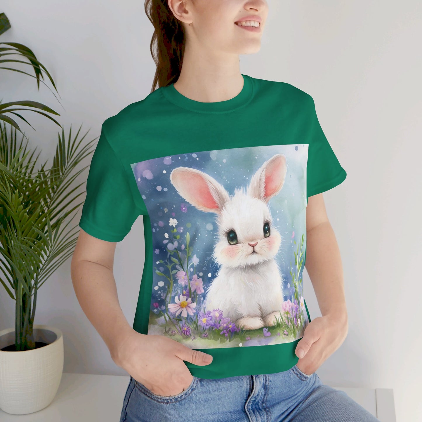 Adorable Bunny Unisex Jersey Short Sleeve Tee