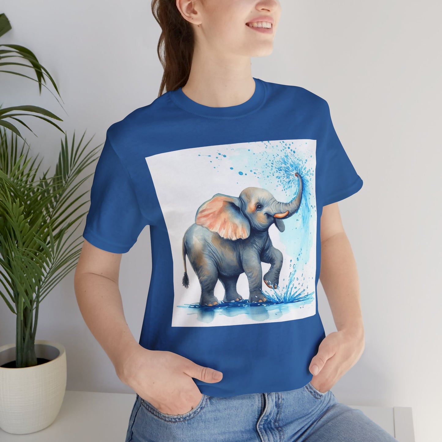 Adorable Elephant Splash Unisex Tee
