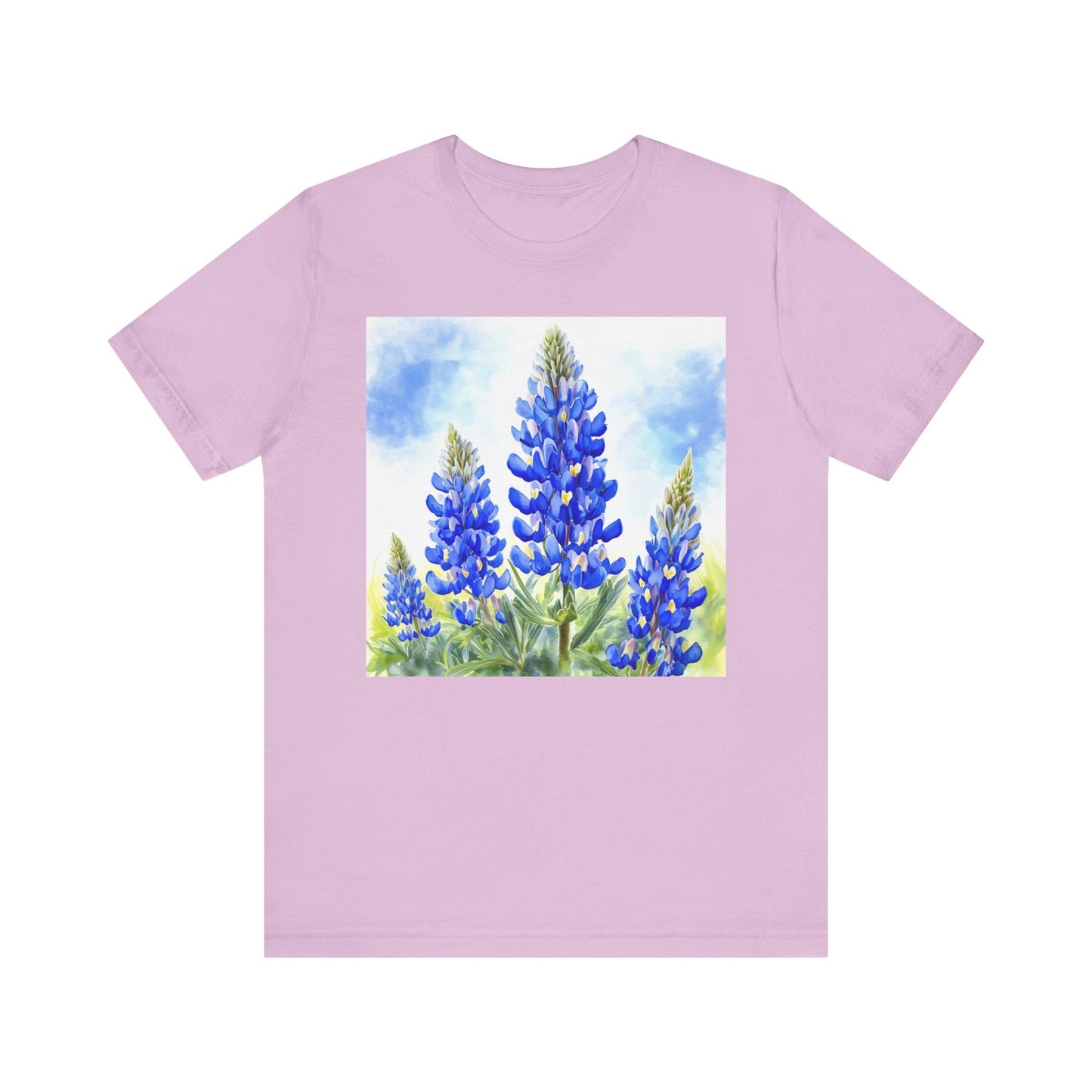 Bluebonnet Fields Unisex Jersey Short Sleeve Tee - Nature Inspired Botanical Art
