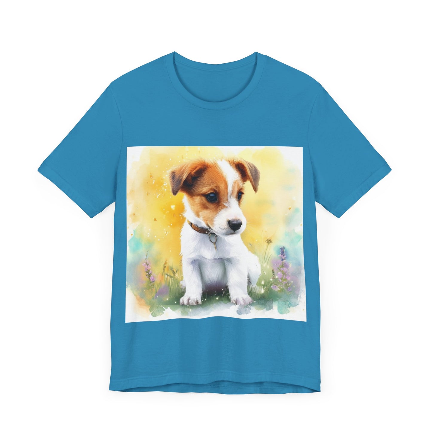 Fuzzy Jack Russell Unisex Jersey Short Sleeve Tee