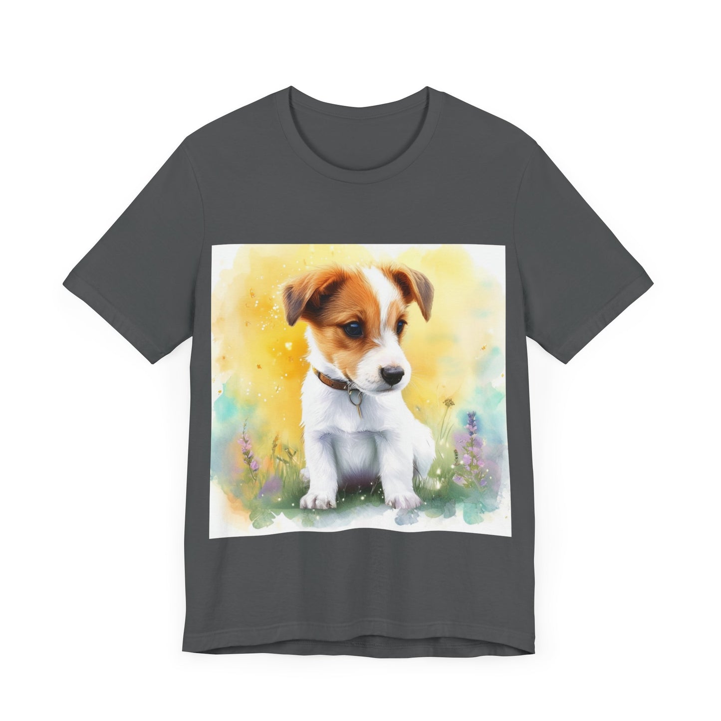 Fuzzy Jack Russell Unisex Jersey Short Sleeve Tee