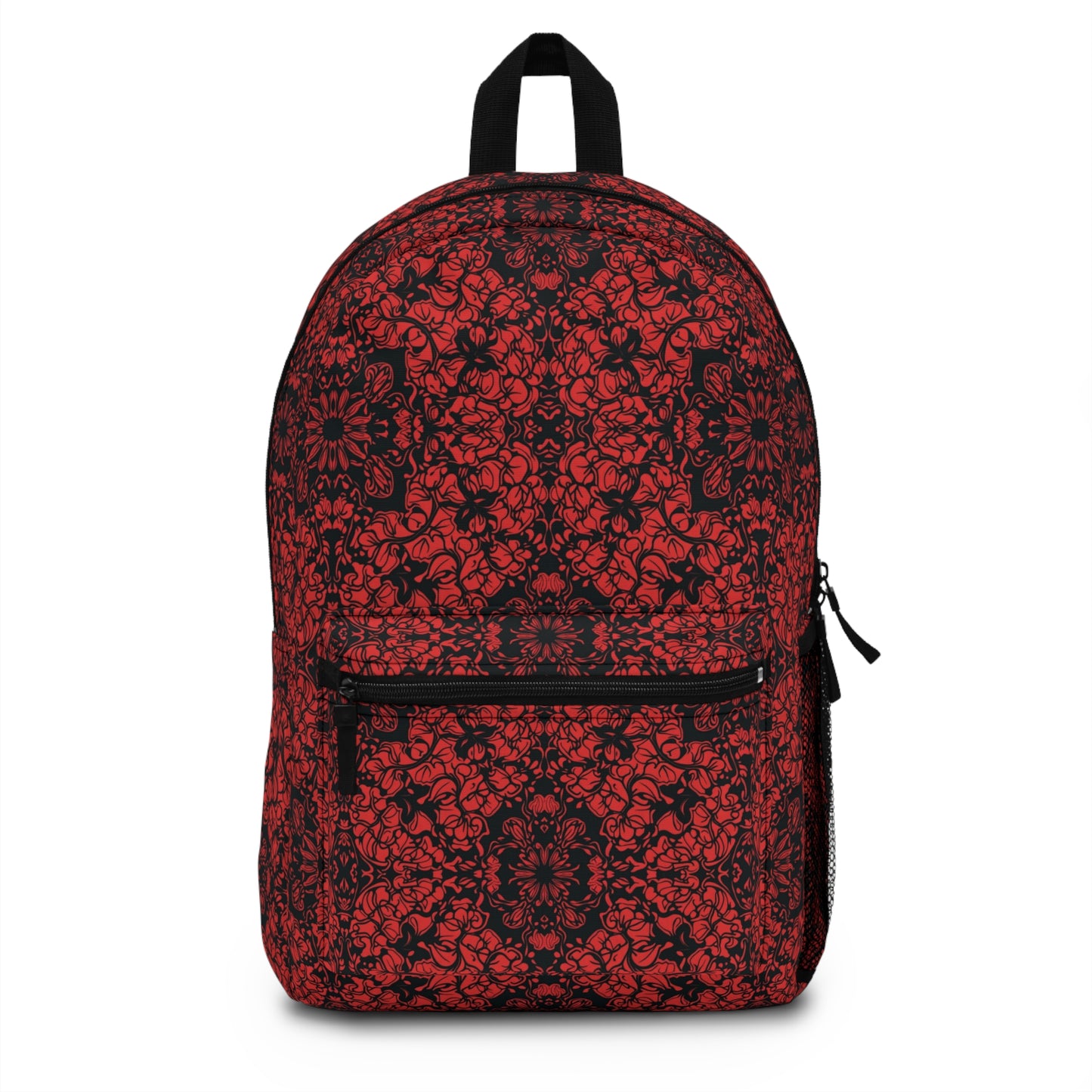 Gothic Red Floral Backpack - Stylish Travel Companion for Daily Adventures