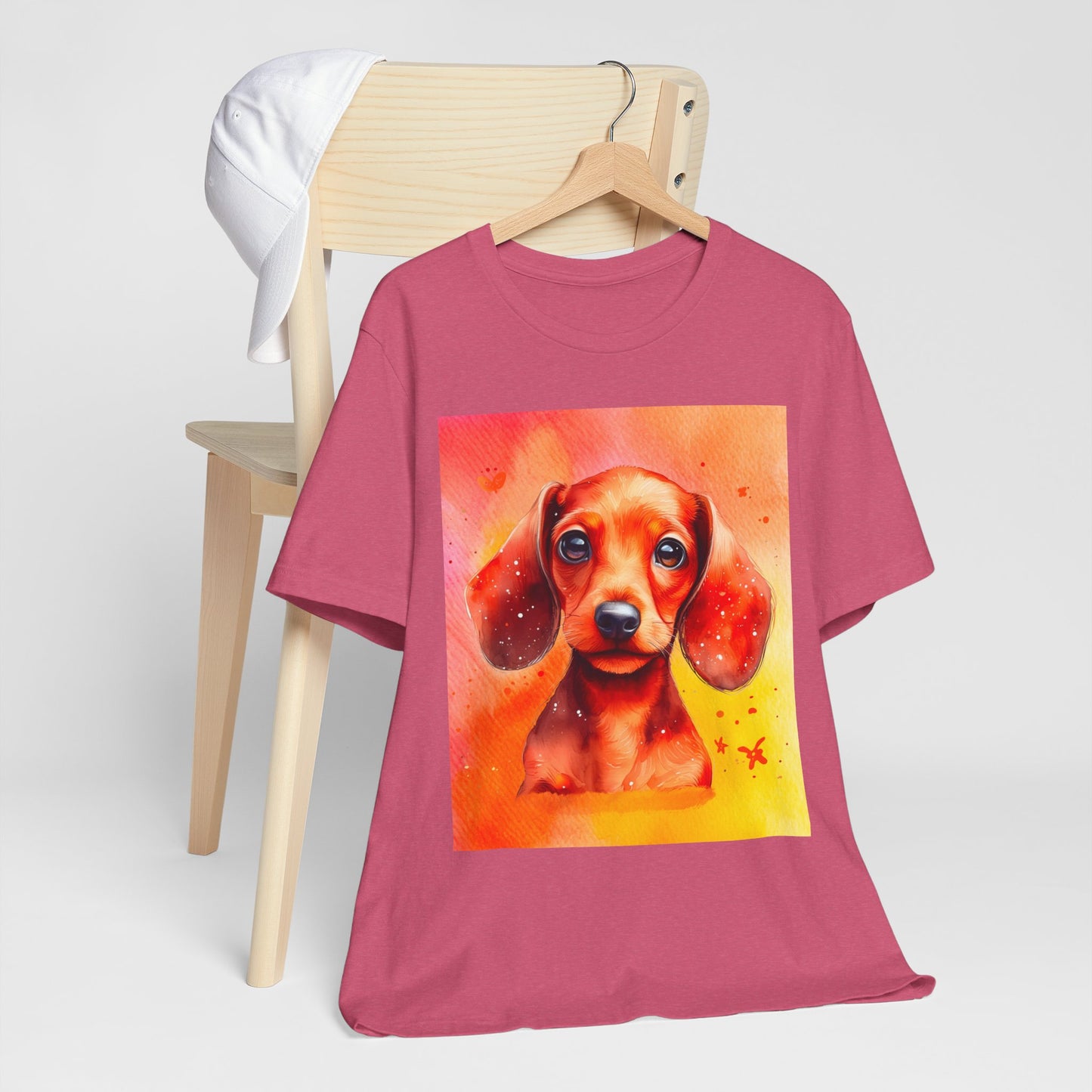 Red Dachshund Unisex Jersey Short Sleeve Tee