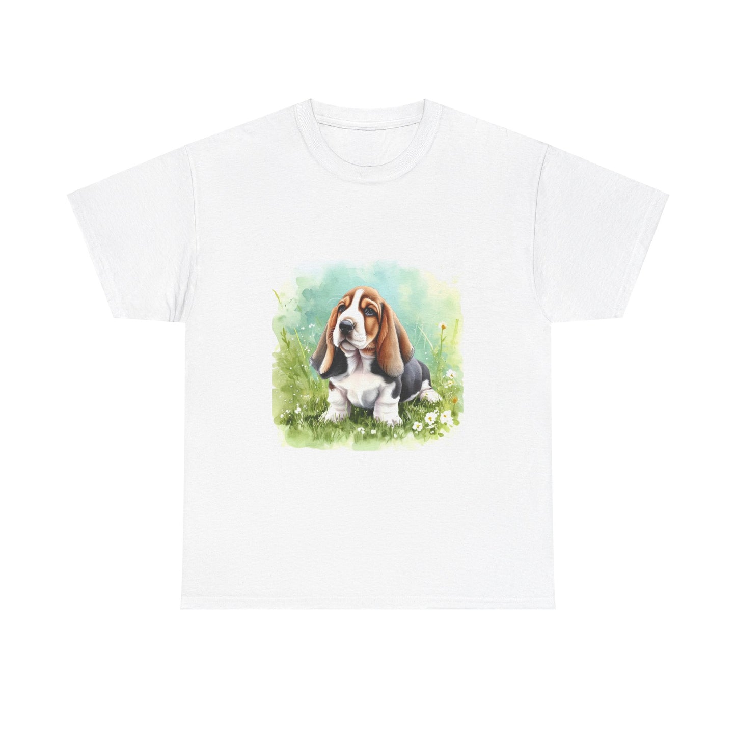 Basset Hound Unisex Heavy Cotton Tee