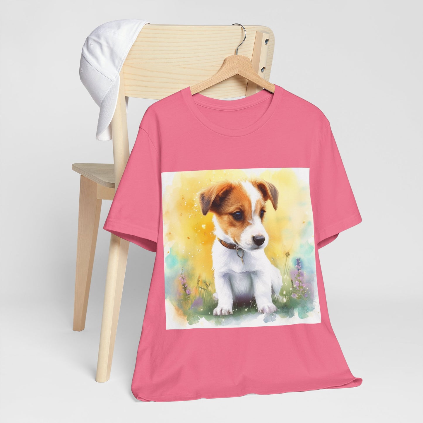 Fuzzy Jack Russell Unisex Jersey Short Sleeve Tee