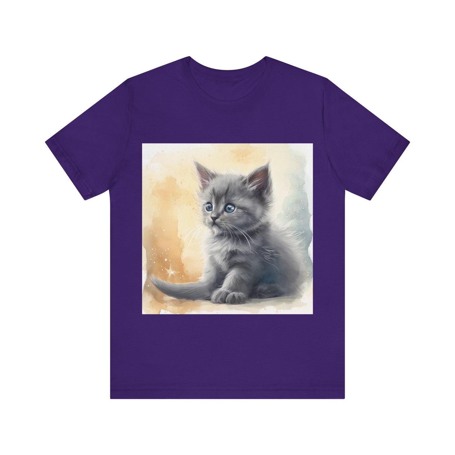 Fluffy Gray Kitten Unisex Jersey Short Sleeve Tee