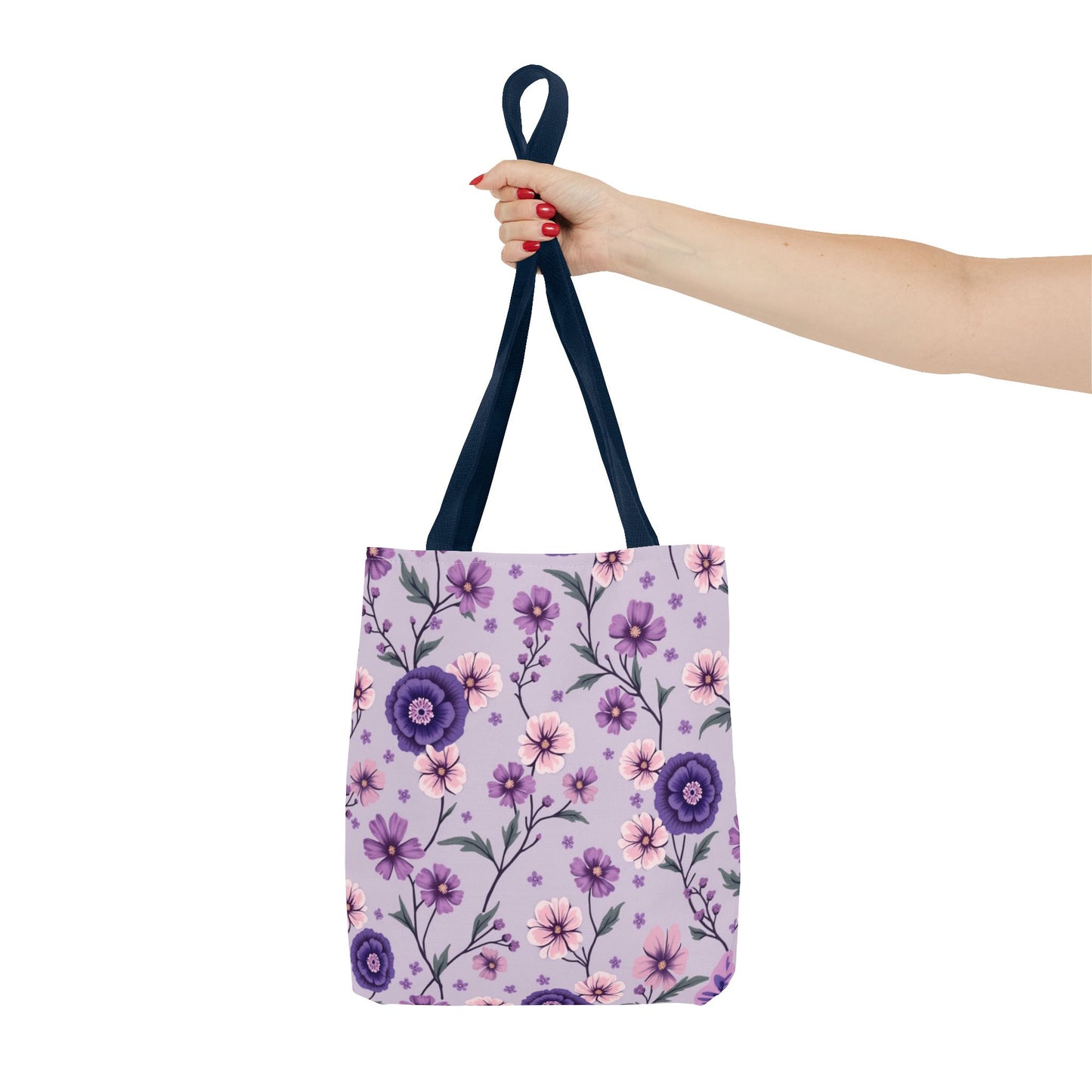 Floral Purple Tote Bag - Stylish and Eco-Friendly for Everyday Use